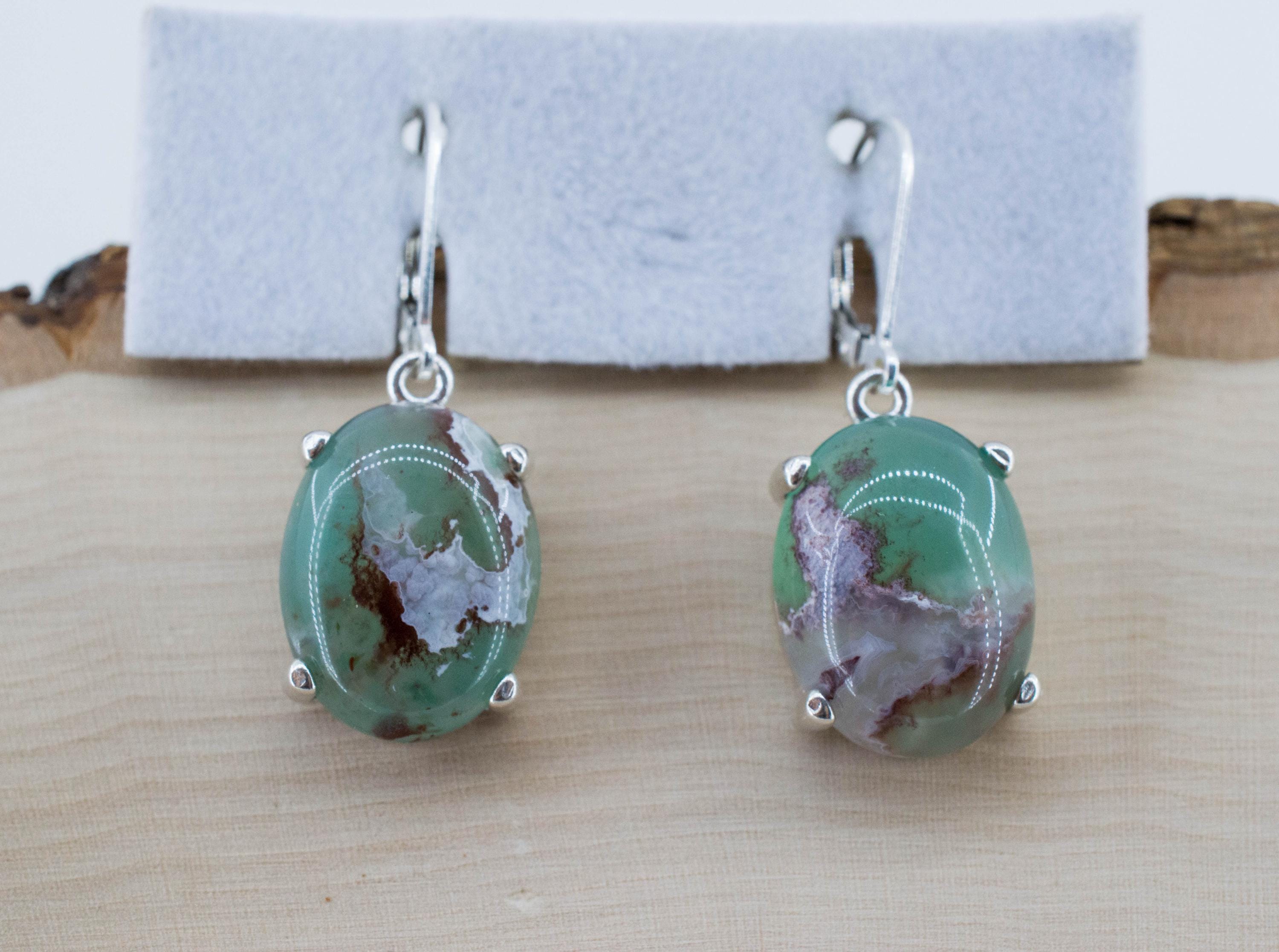 Aquaprase Earrings; Natural Untreated African Aquaprase™; 20.480cts