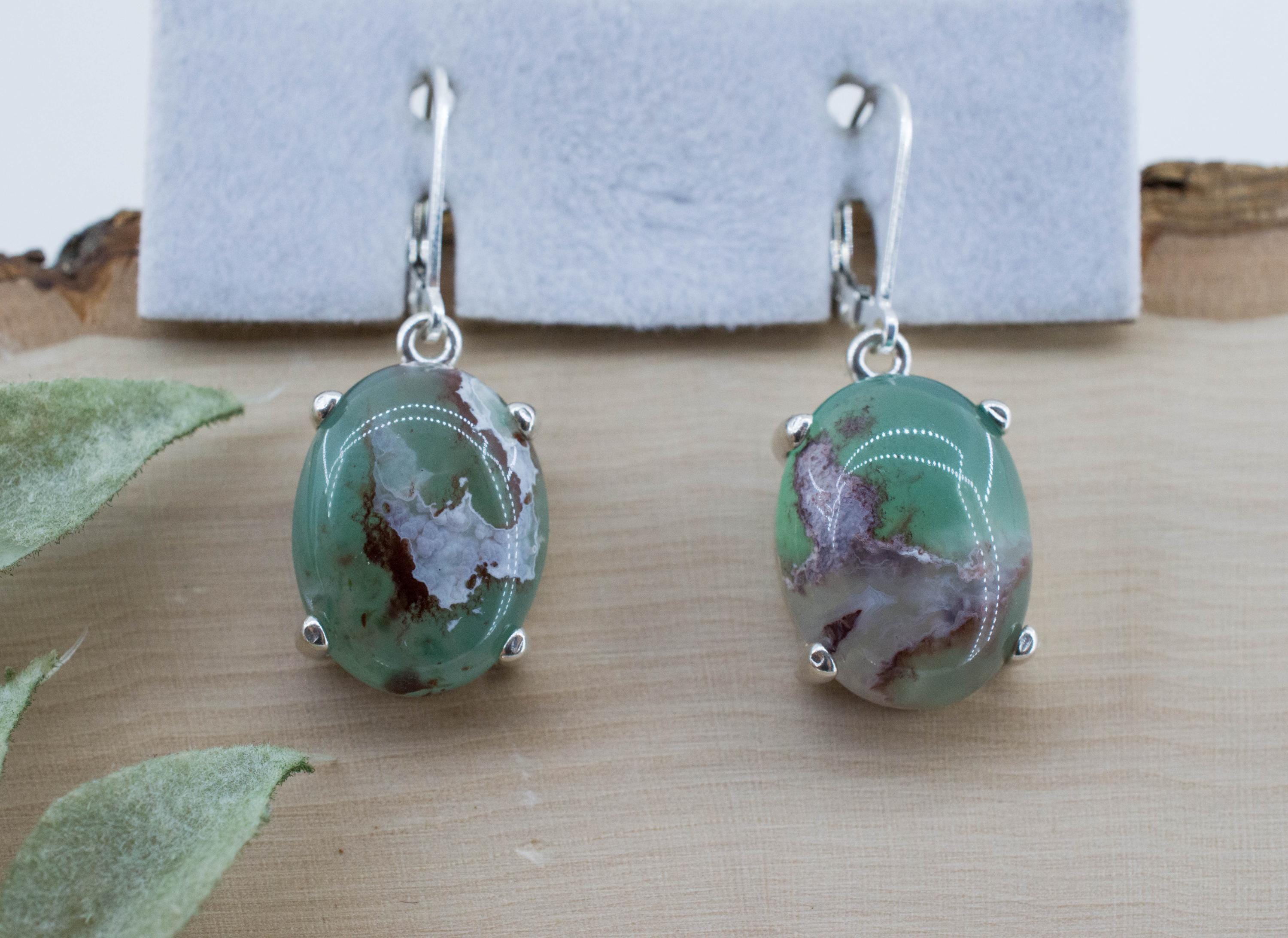 Aquaprase Earrings; Natural Untreated African Aquaprase™; 20.480cts