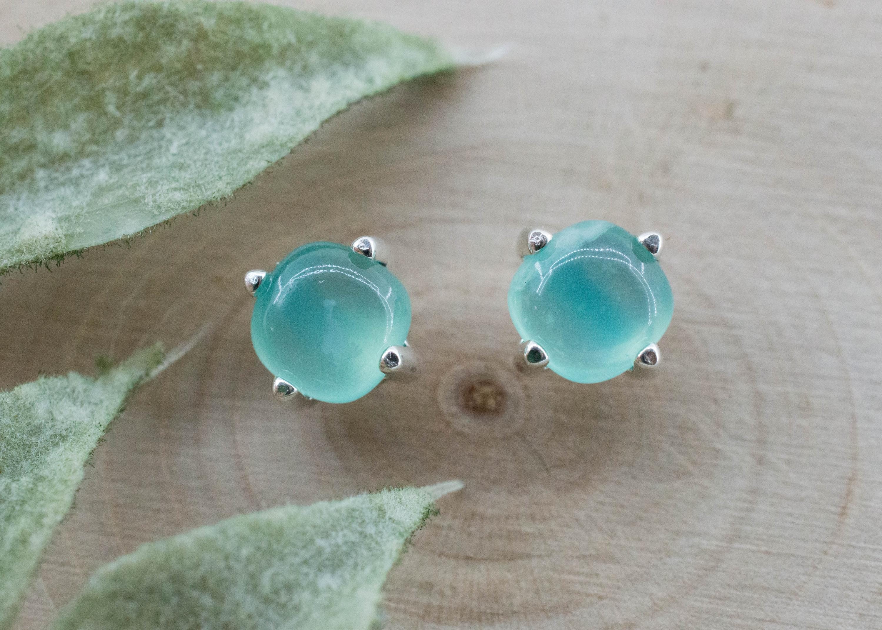 Aquaprase Earrings; Natural Untreated African Aquaprase™; 1.685cts