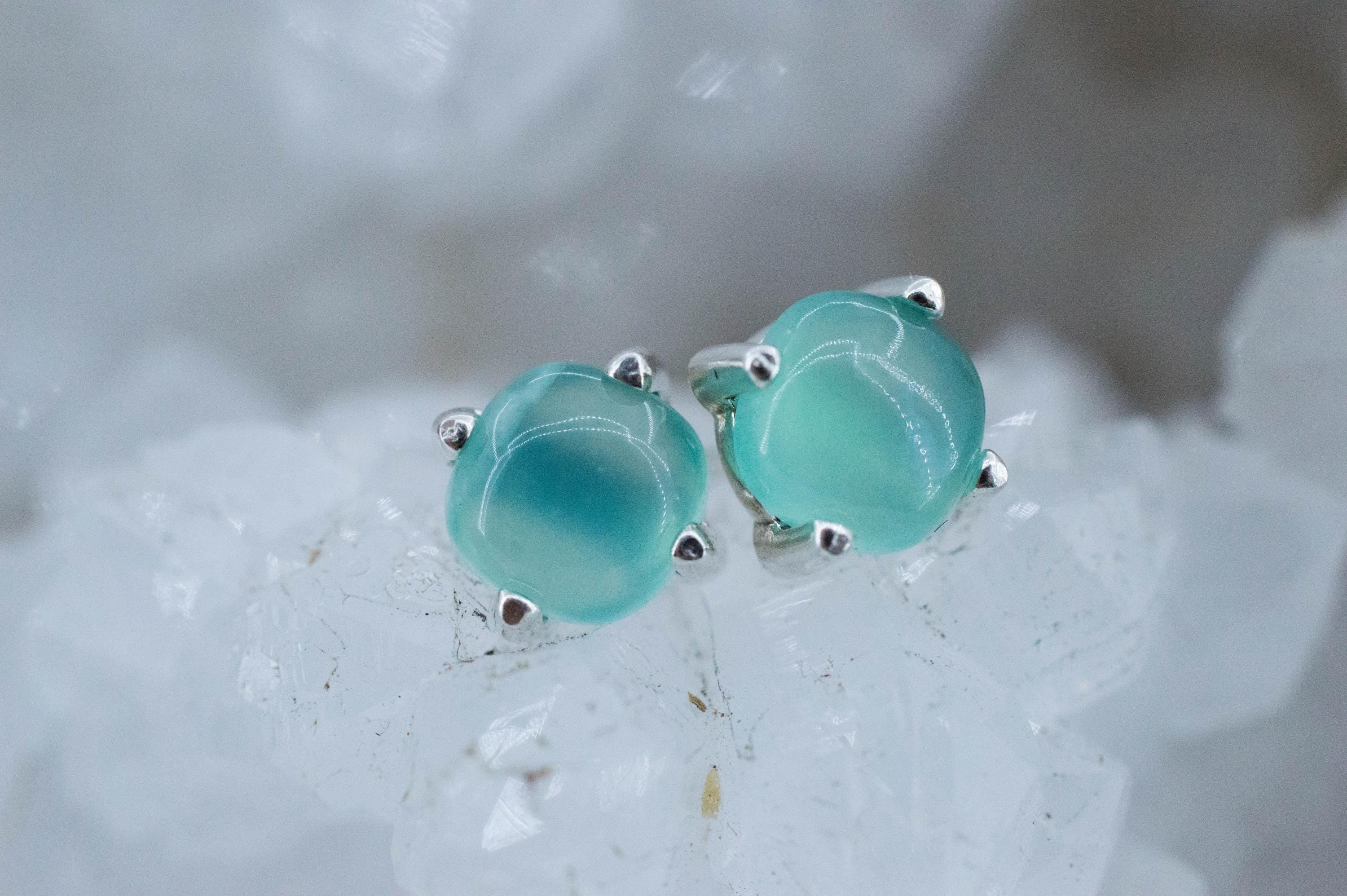 Aquaprase Earrings; Natural Untreated African Aquaprase™; 1.685cts