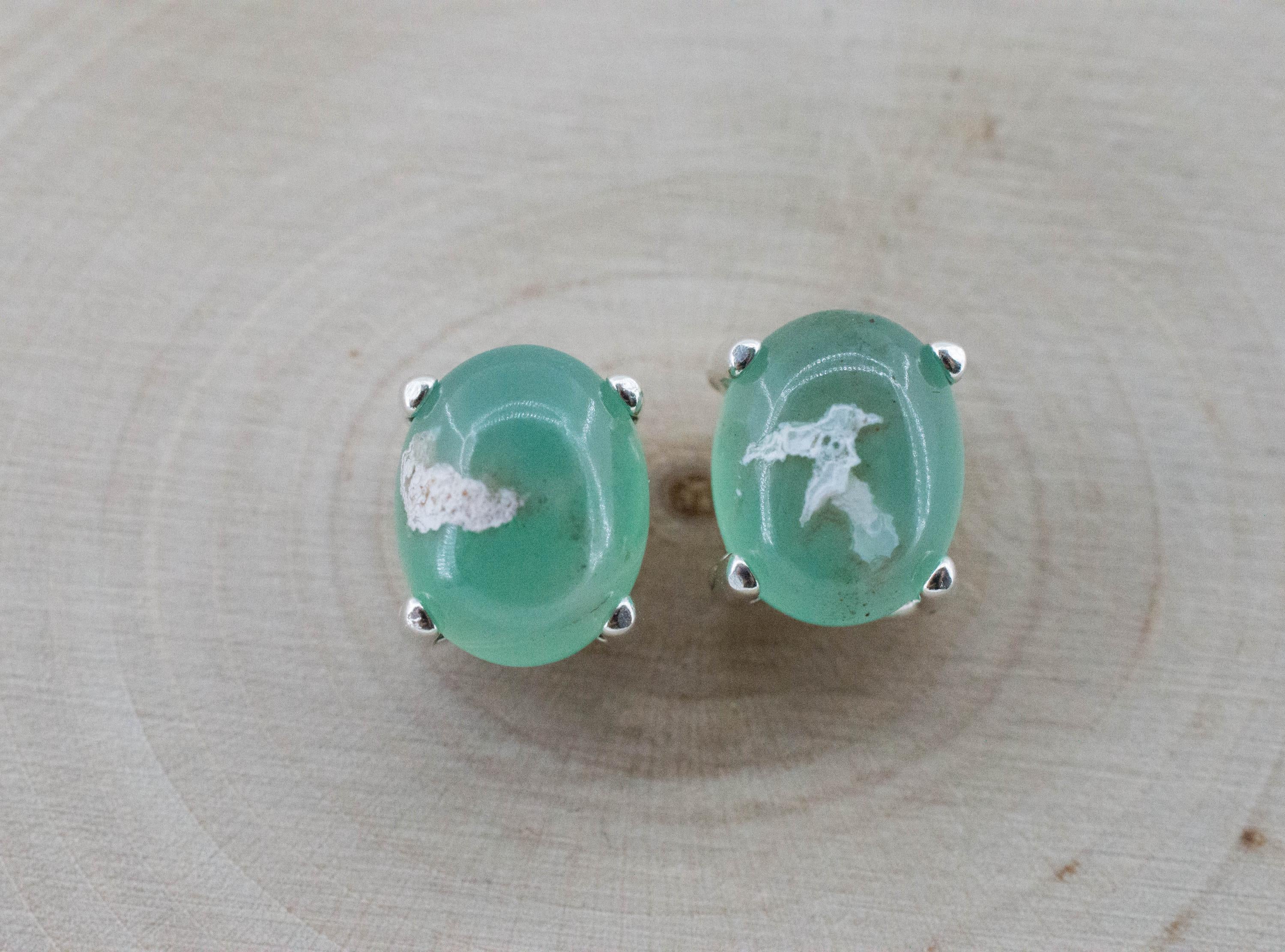 Aquaprase Earrings; Natural Untreated African Aquaprase™; 5.580cts