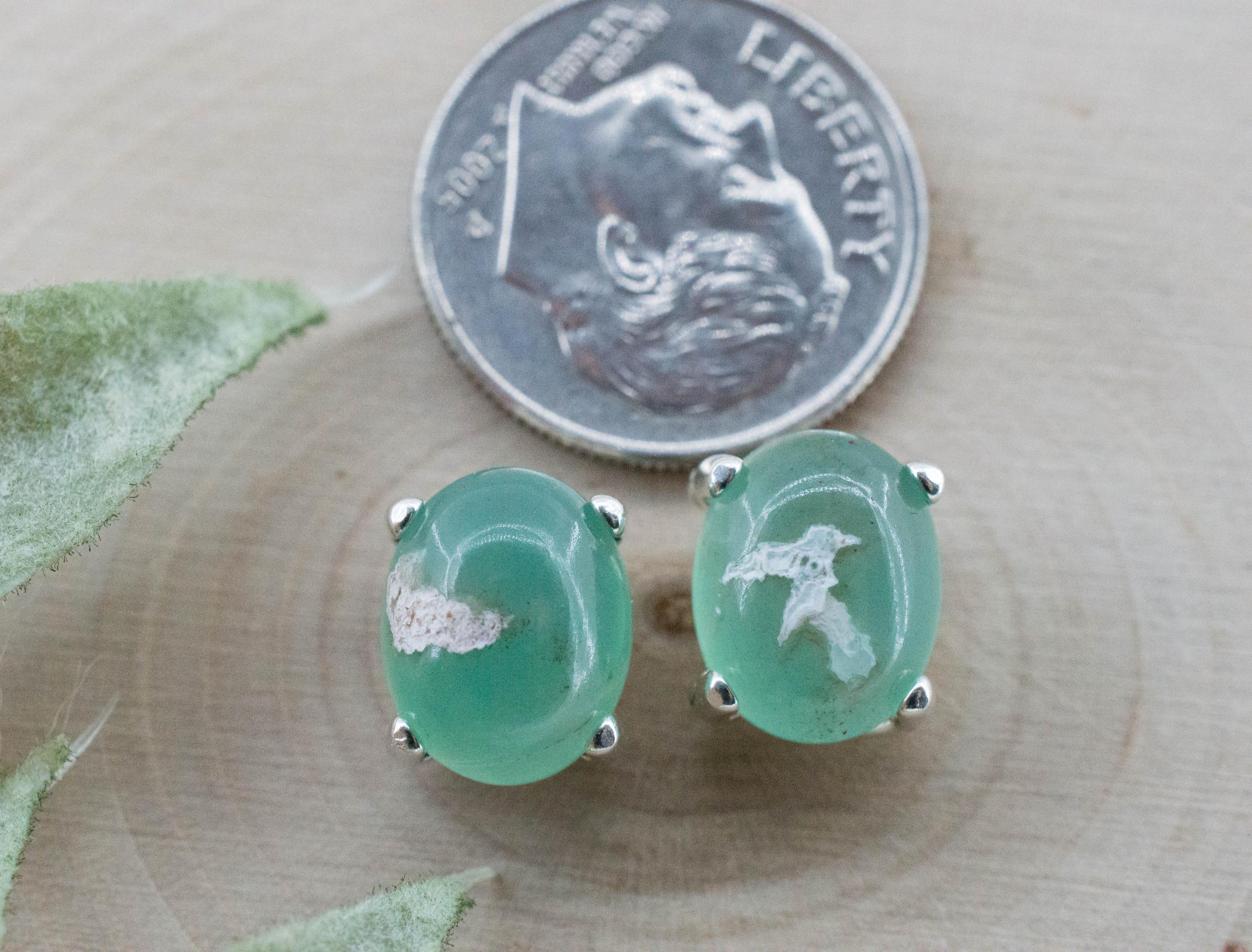 Aquaprase Earrings; Natural Untreated African Aquaprase™; 5.580cts