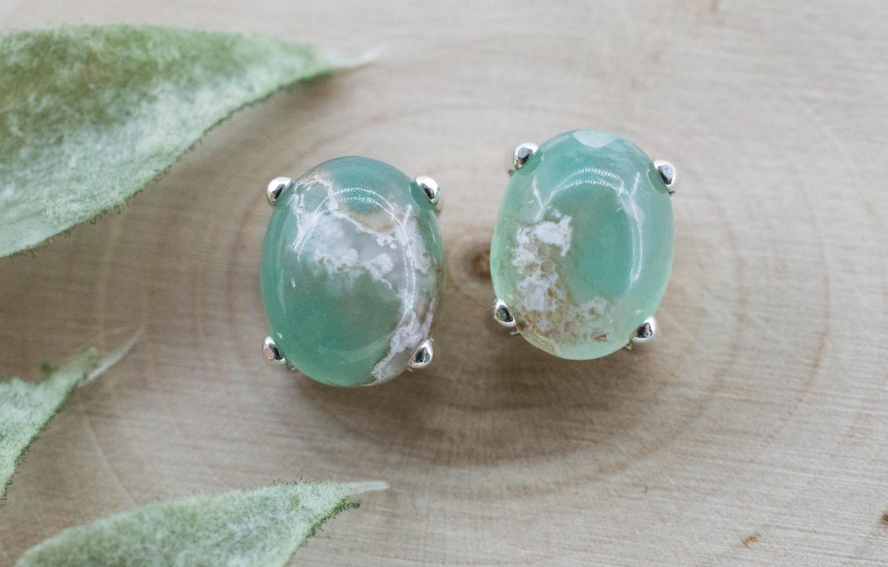 Aquaprase Earrings; Natural Untreated African Aquaprase™; 5.810cts