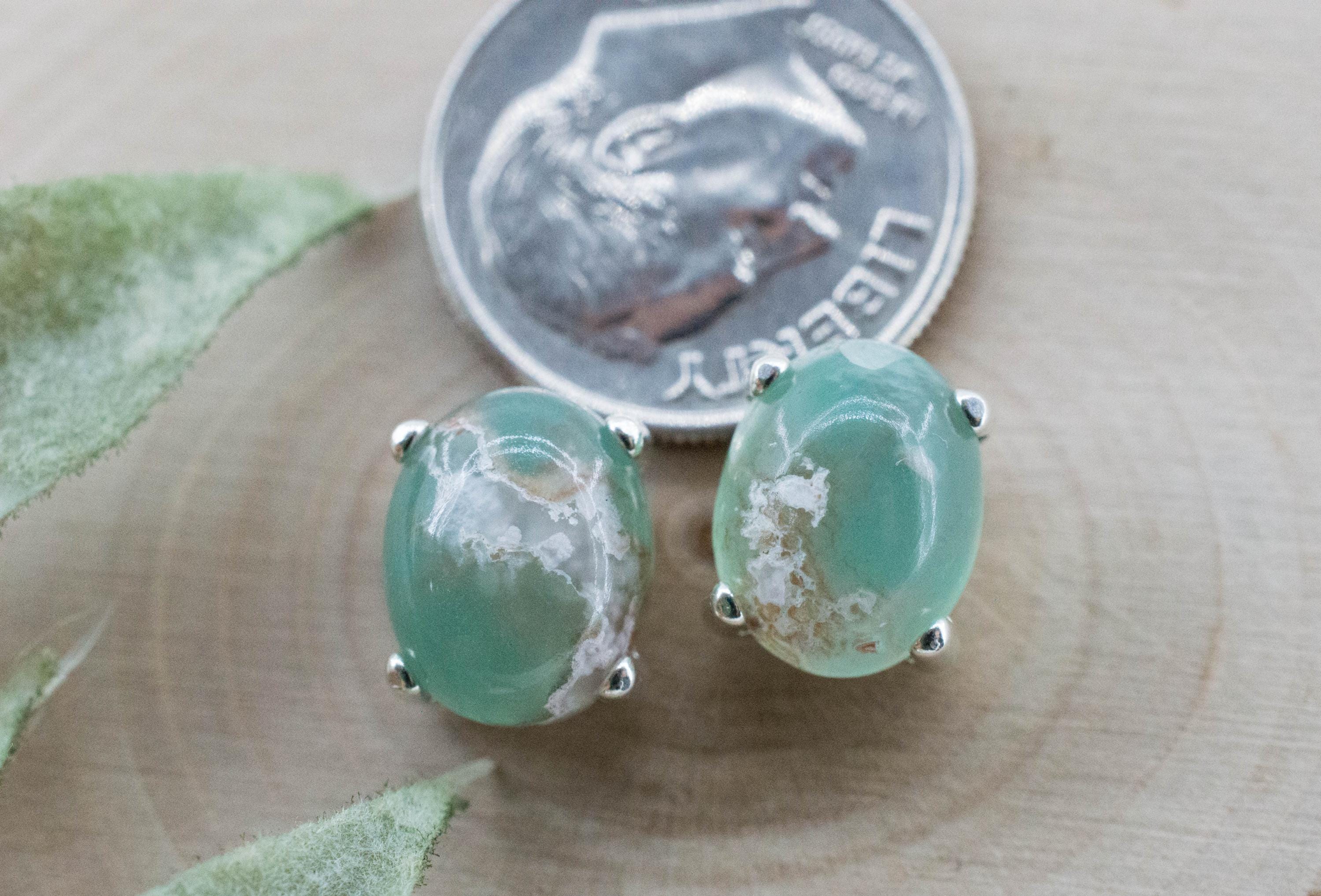 Aquaprase Earrings; Natural Untreated African Aquaprase™; 5.810cts