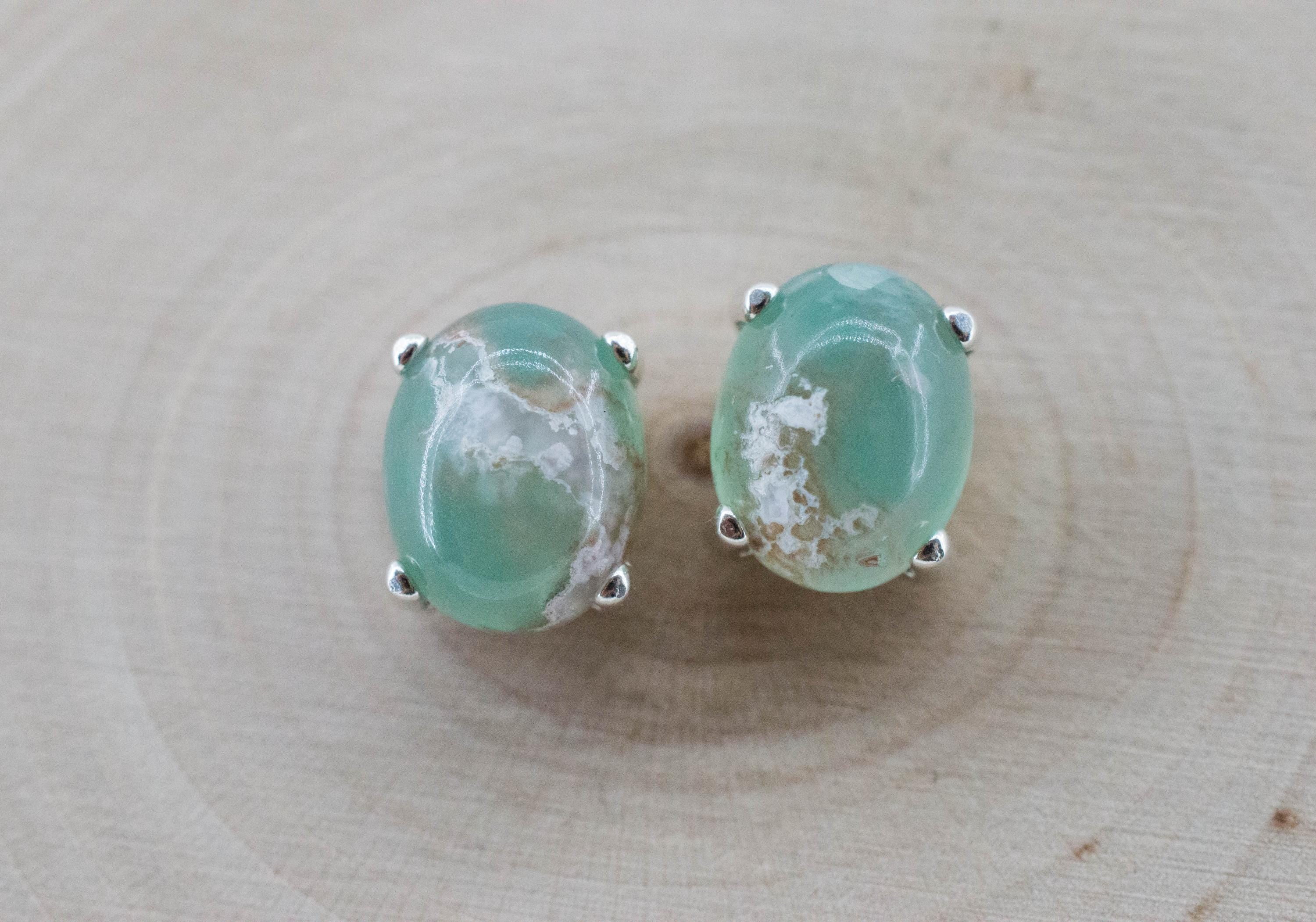 Aquaprase Earrings; Natural Untreated African Aquaprase™; 5.810cts