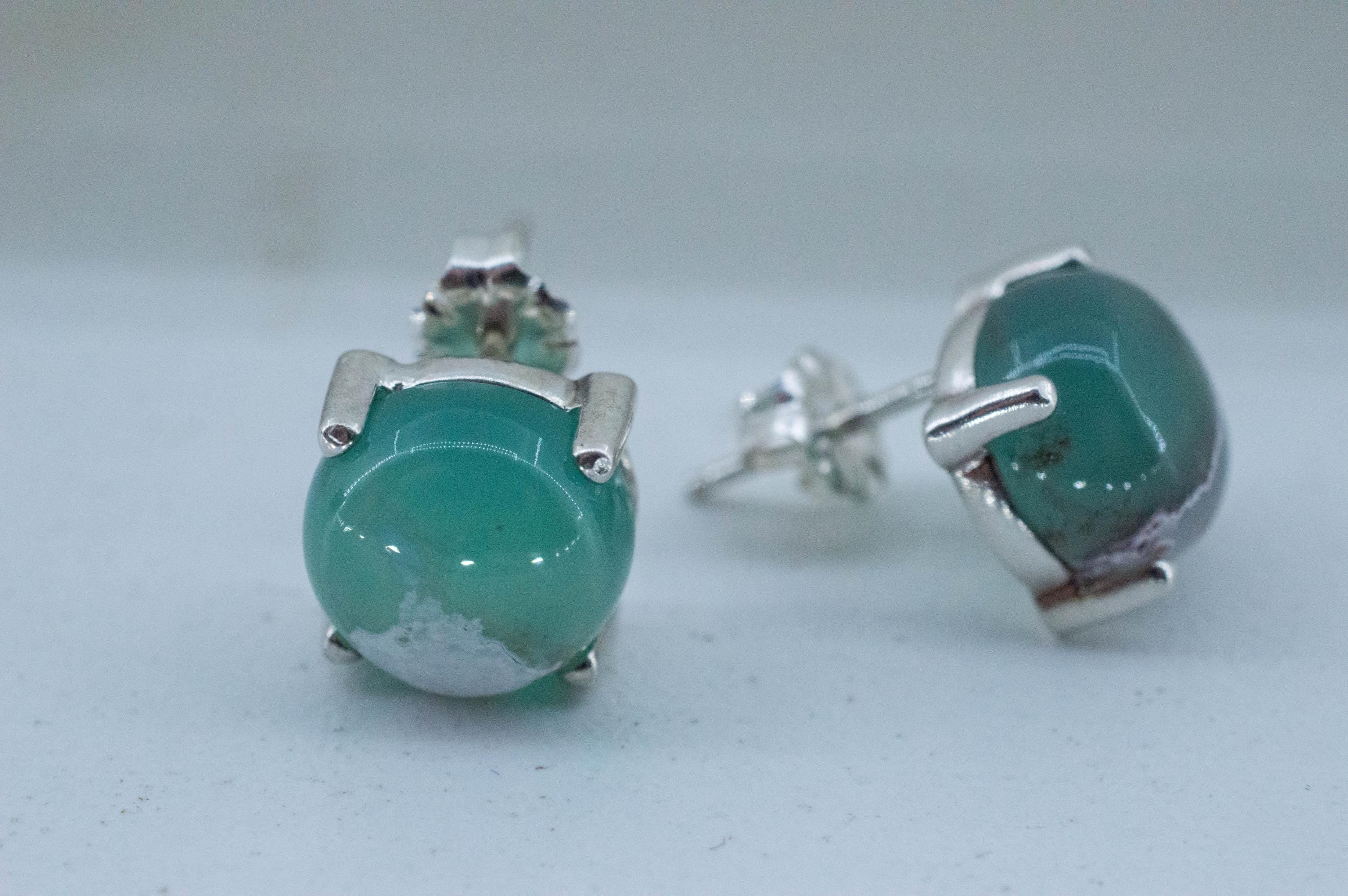Aquaprase Earrings; Natural Untreated African Aquaprase™; 8.410cts