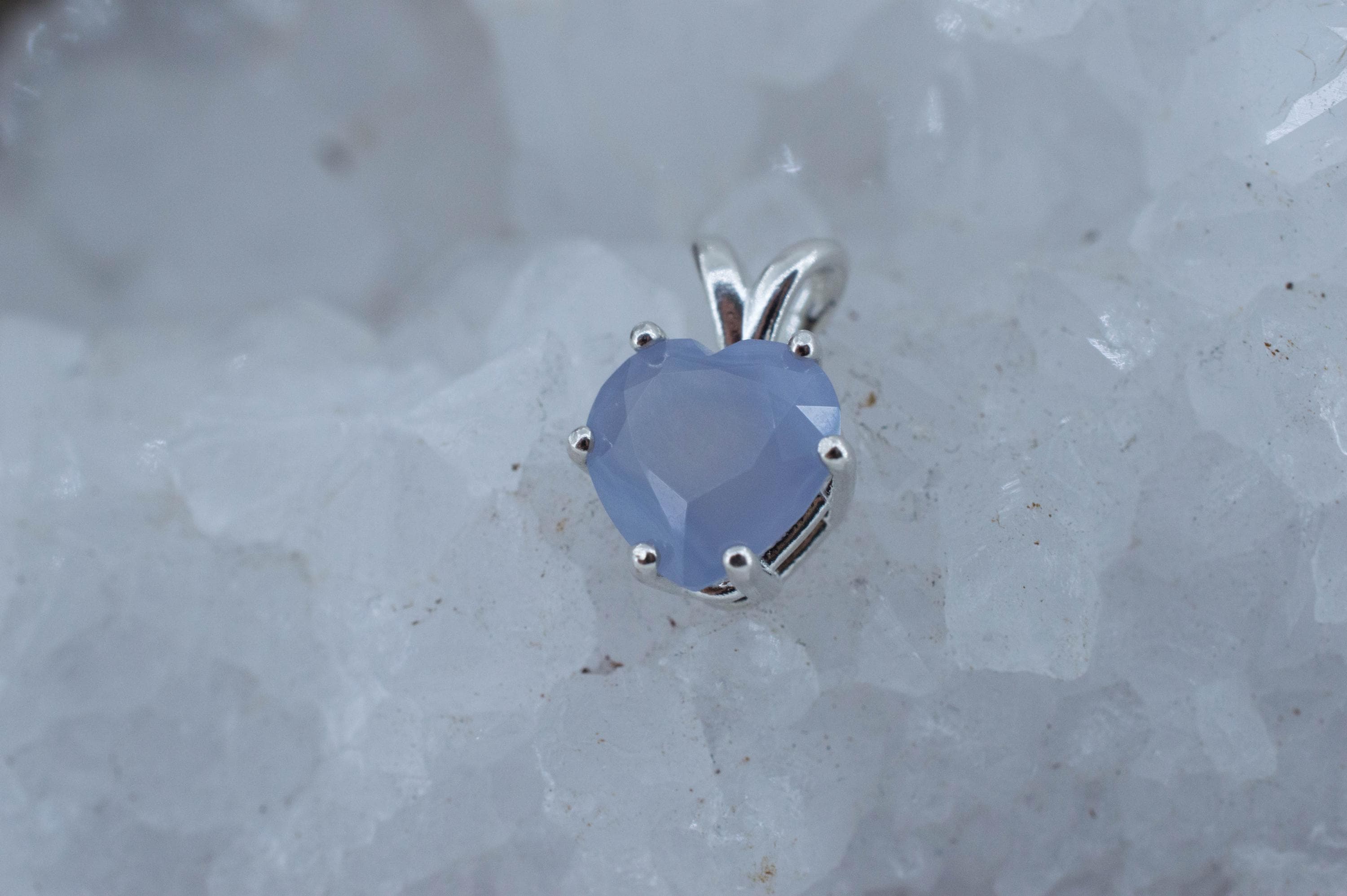 Blue Agate Pendant; Natural Untreated Namibia Agate; 2.330cts