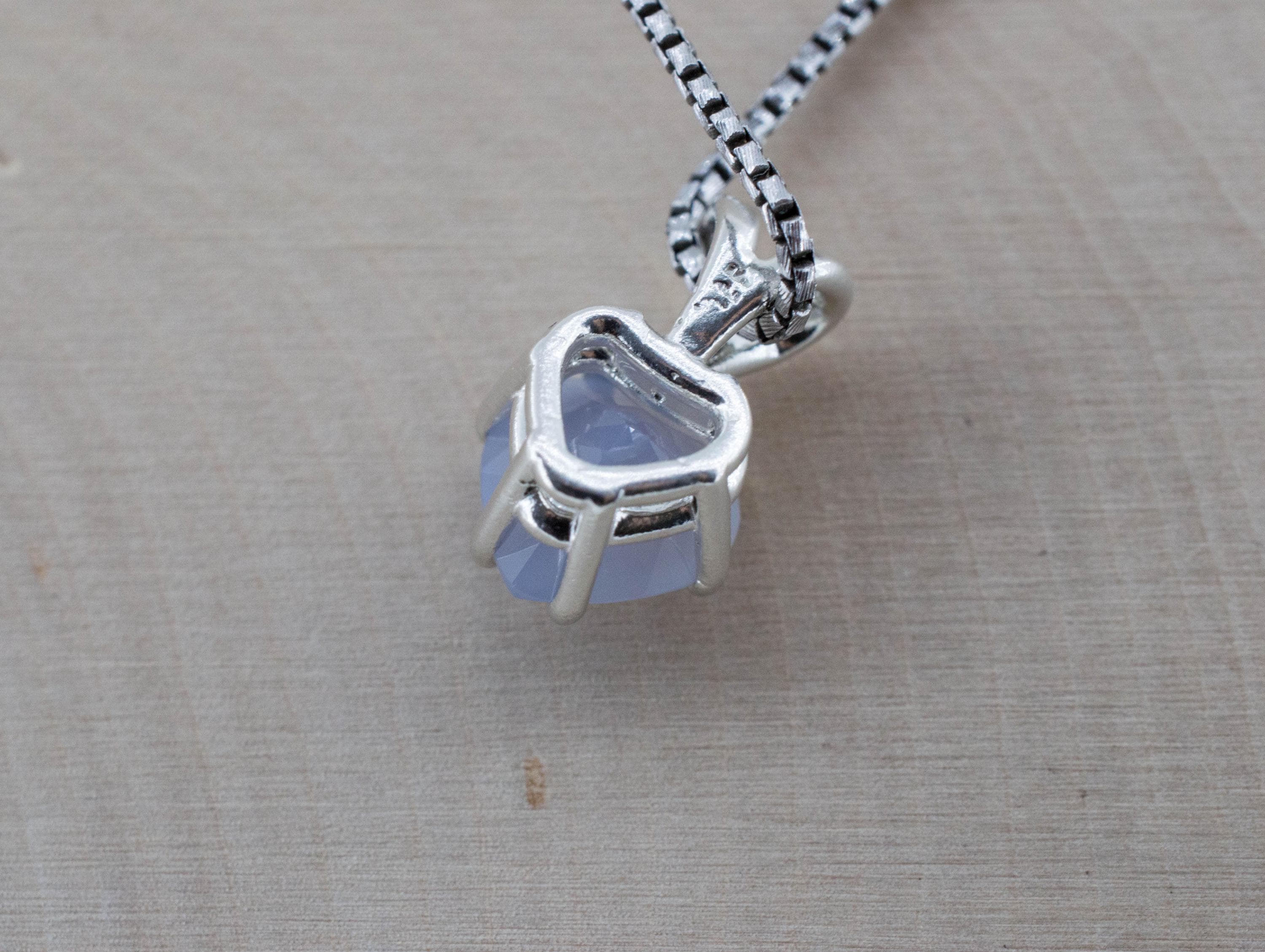 Blue Agate Pendant; Natural Untreated Namibia Agate; 2.330cts