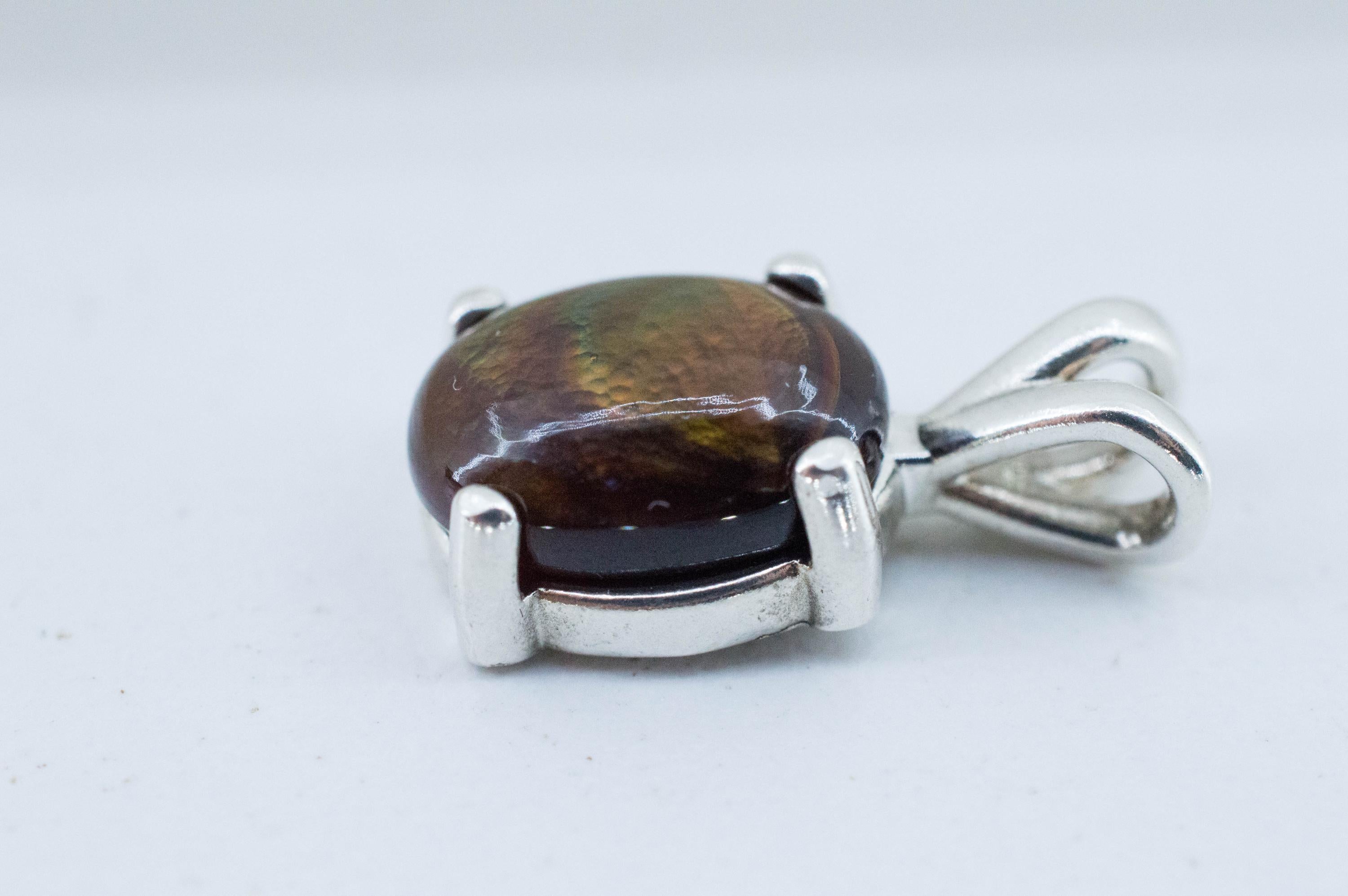 Fire Agate Pendant; Natural Untreated Mexico Agate; 3.260cts