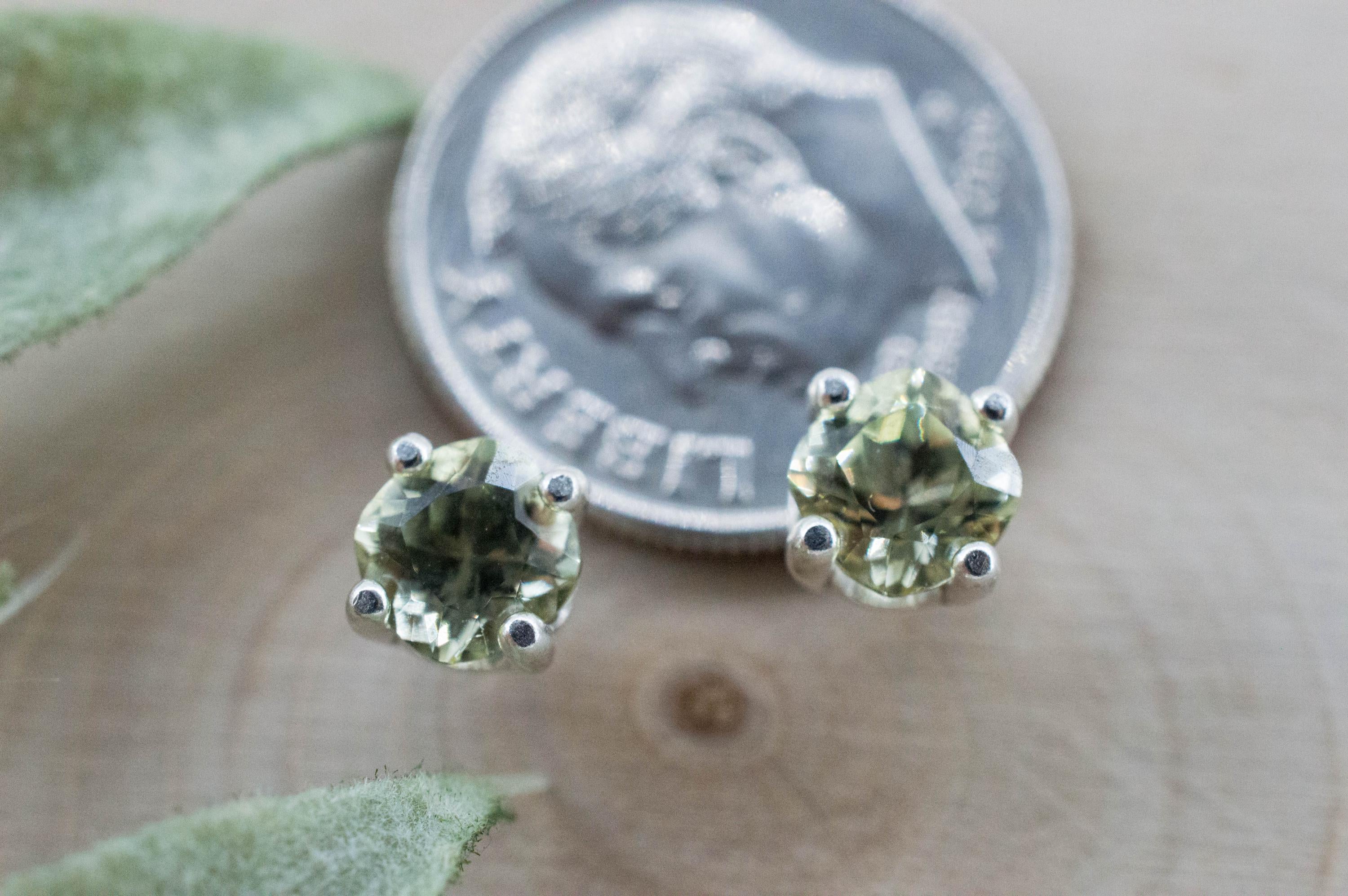 Yellow Apatite Earrings; Natural Untreated Mexico Apatite; 1.160cts