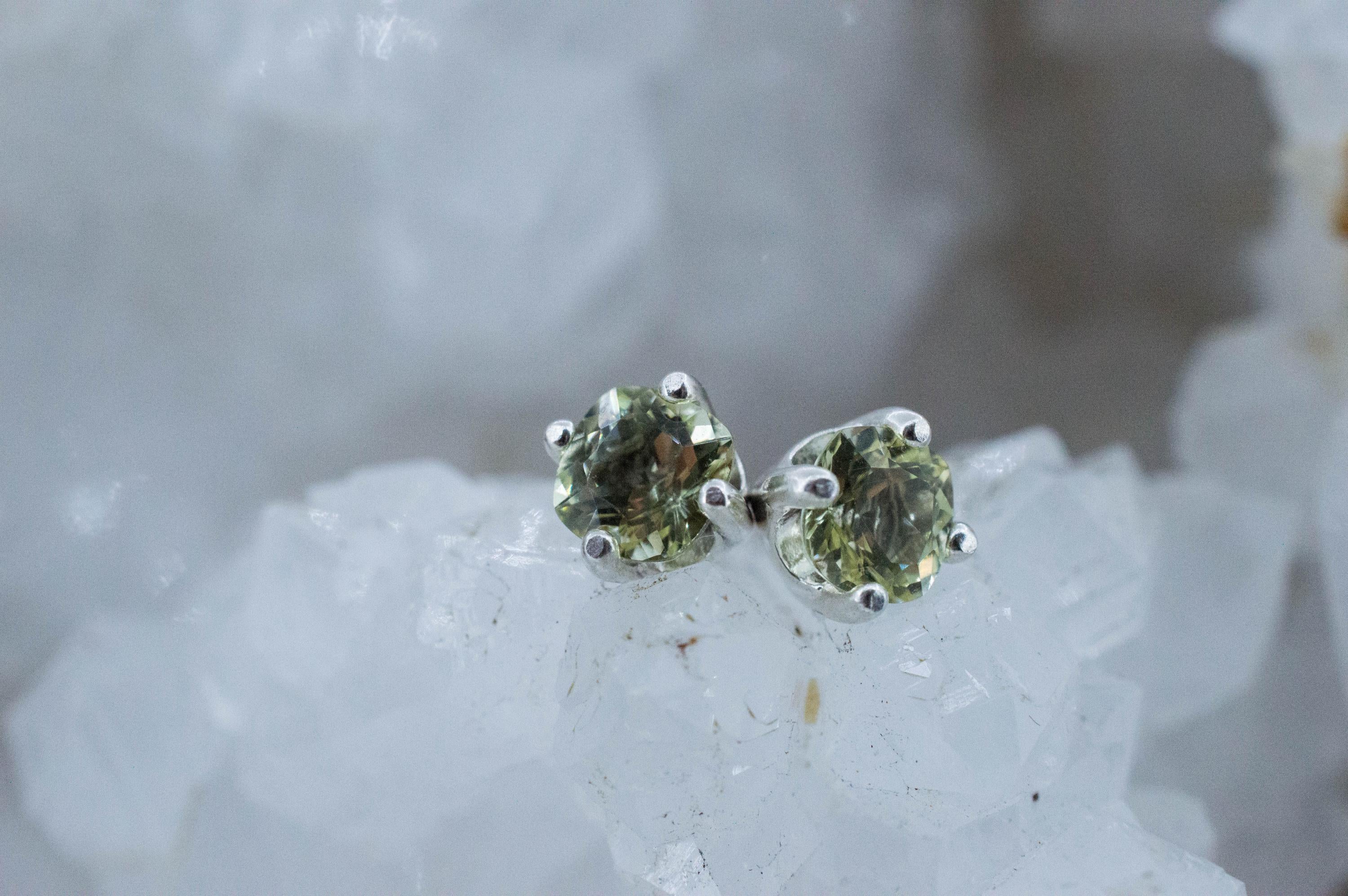 Yellow Apatite Earrings; Natural Untreated Mexico Apatite; 1.150cts
