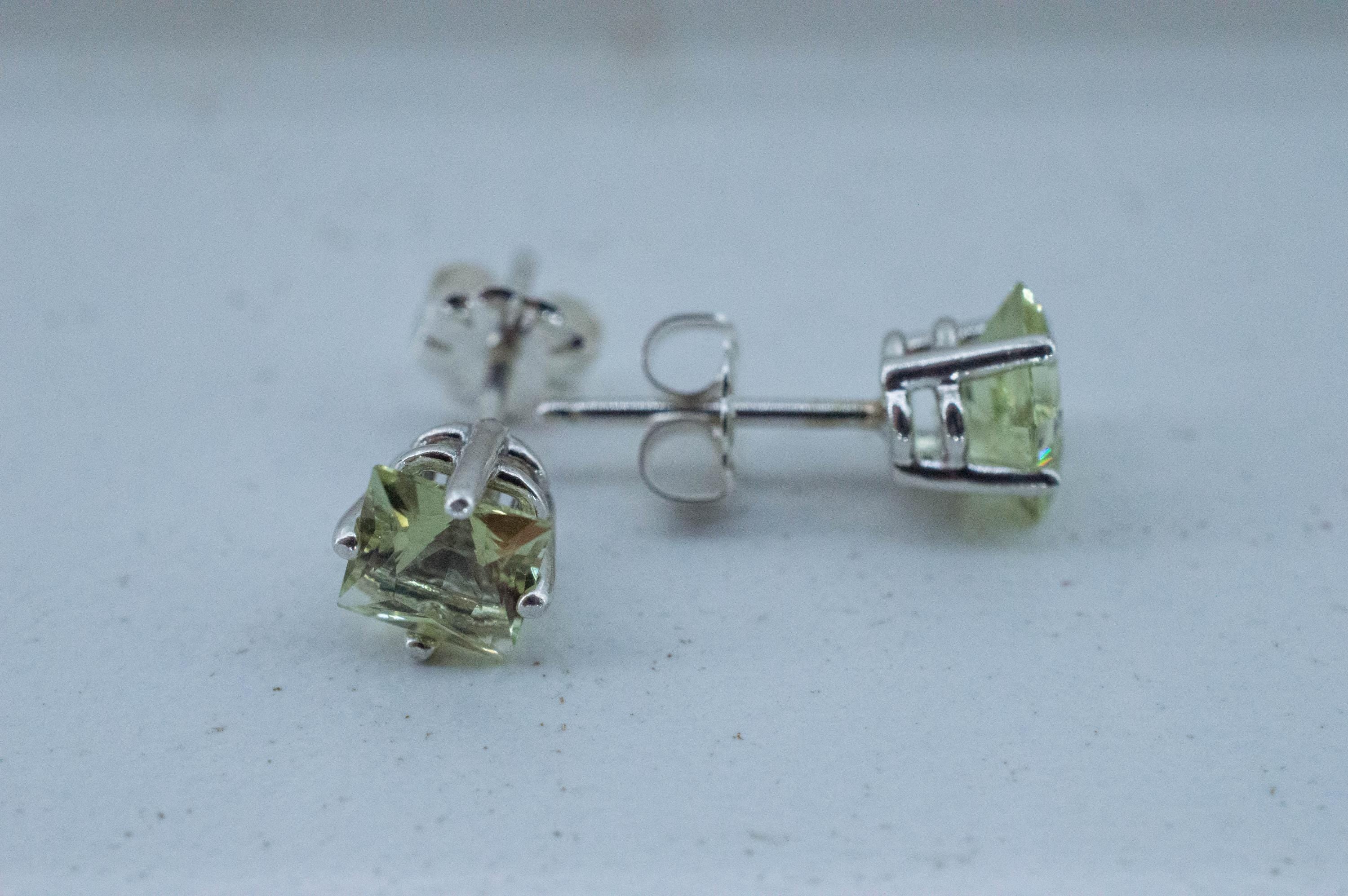 Yellow Apatite Earrings; Natural Untreated Mexico Apatite; 1.625cts