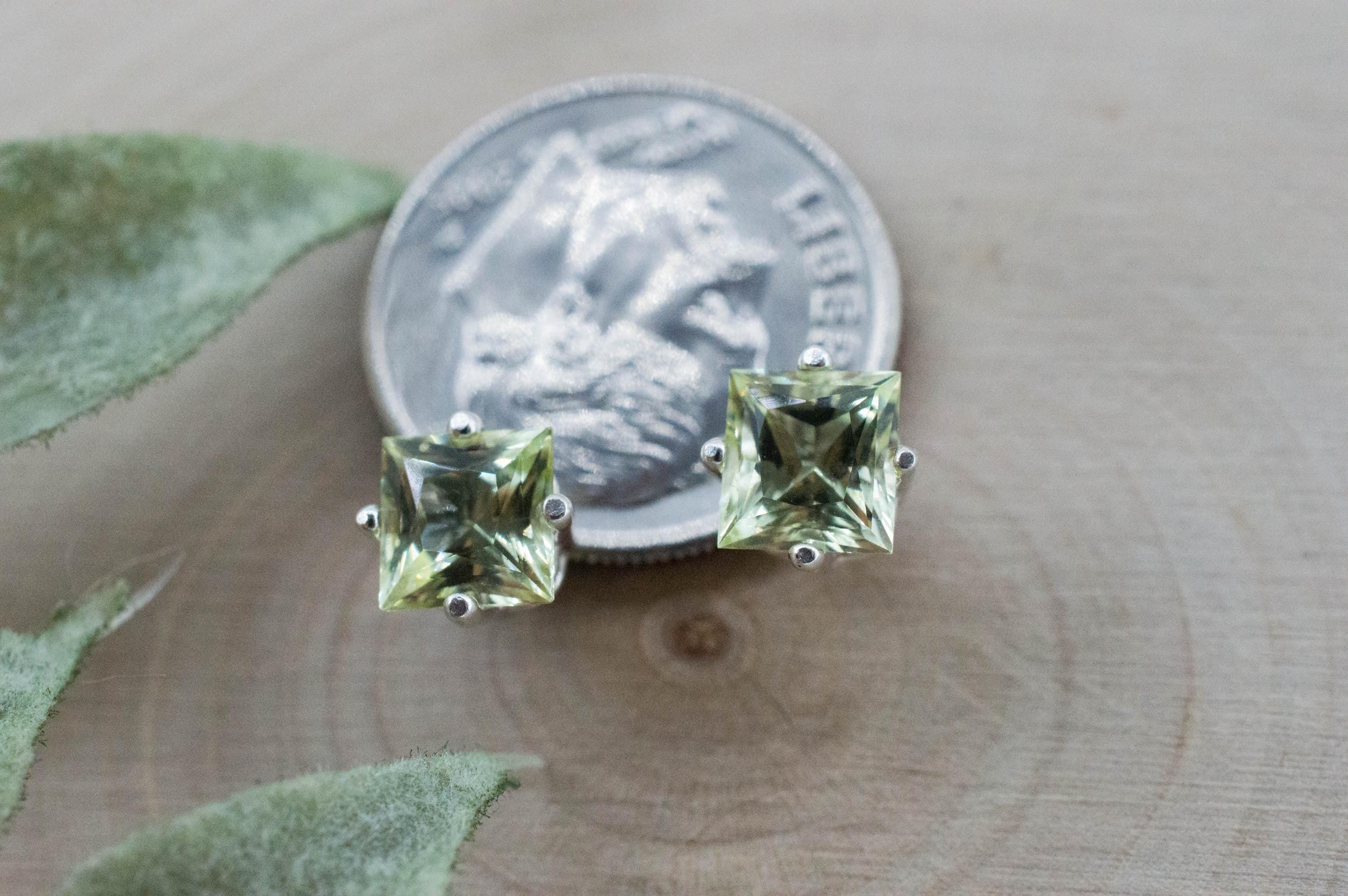 Yellow Apatite Earrings; Natural Untreated Mexico Apatite; 1.625cts