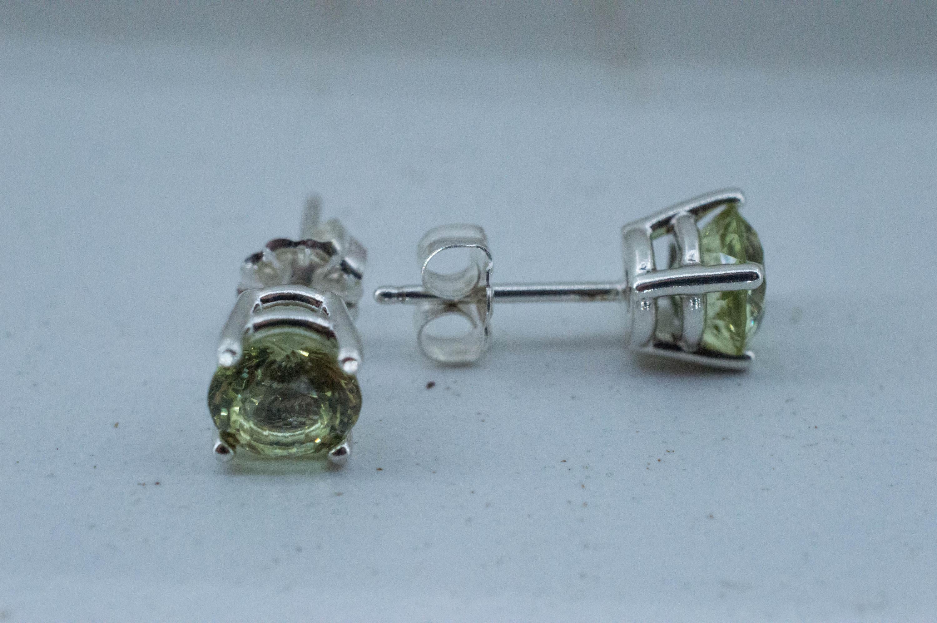 Yellow Apatite Earrings; Natural Untreated Mexico Apatite; 2.075cts