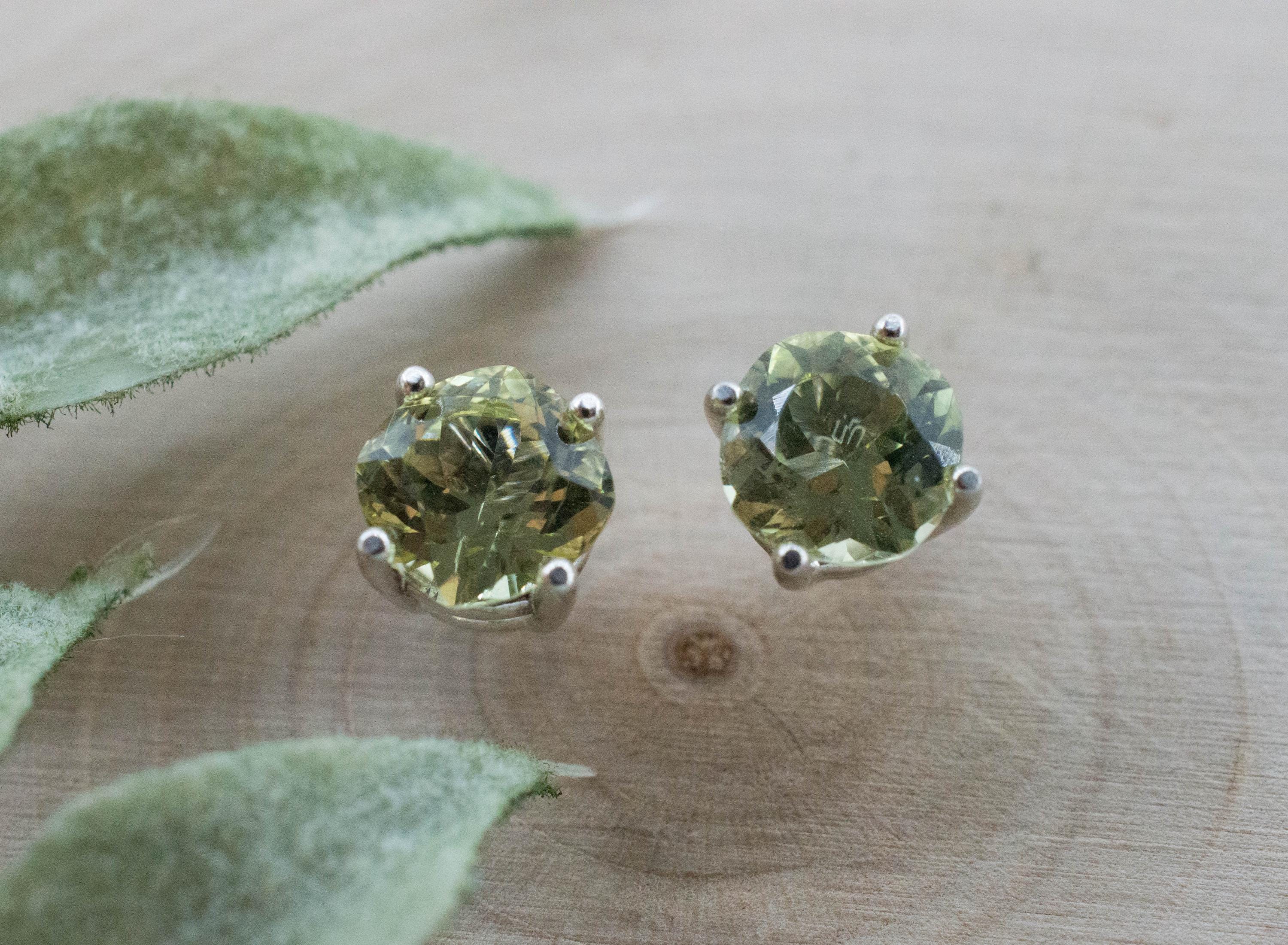 Yellow Apatite Earrings; Natural Untreated Mexico Apatite; 2.430cts