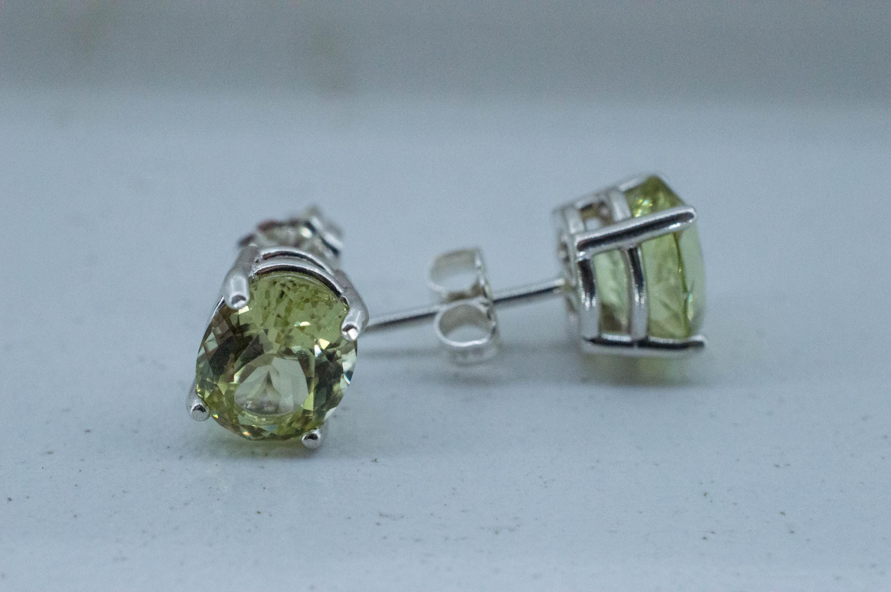 Yellow Apatite Earrings; Natural Untreated Mexico Apatite; 4.200cts