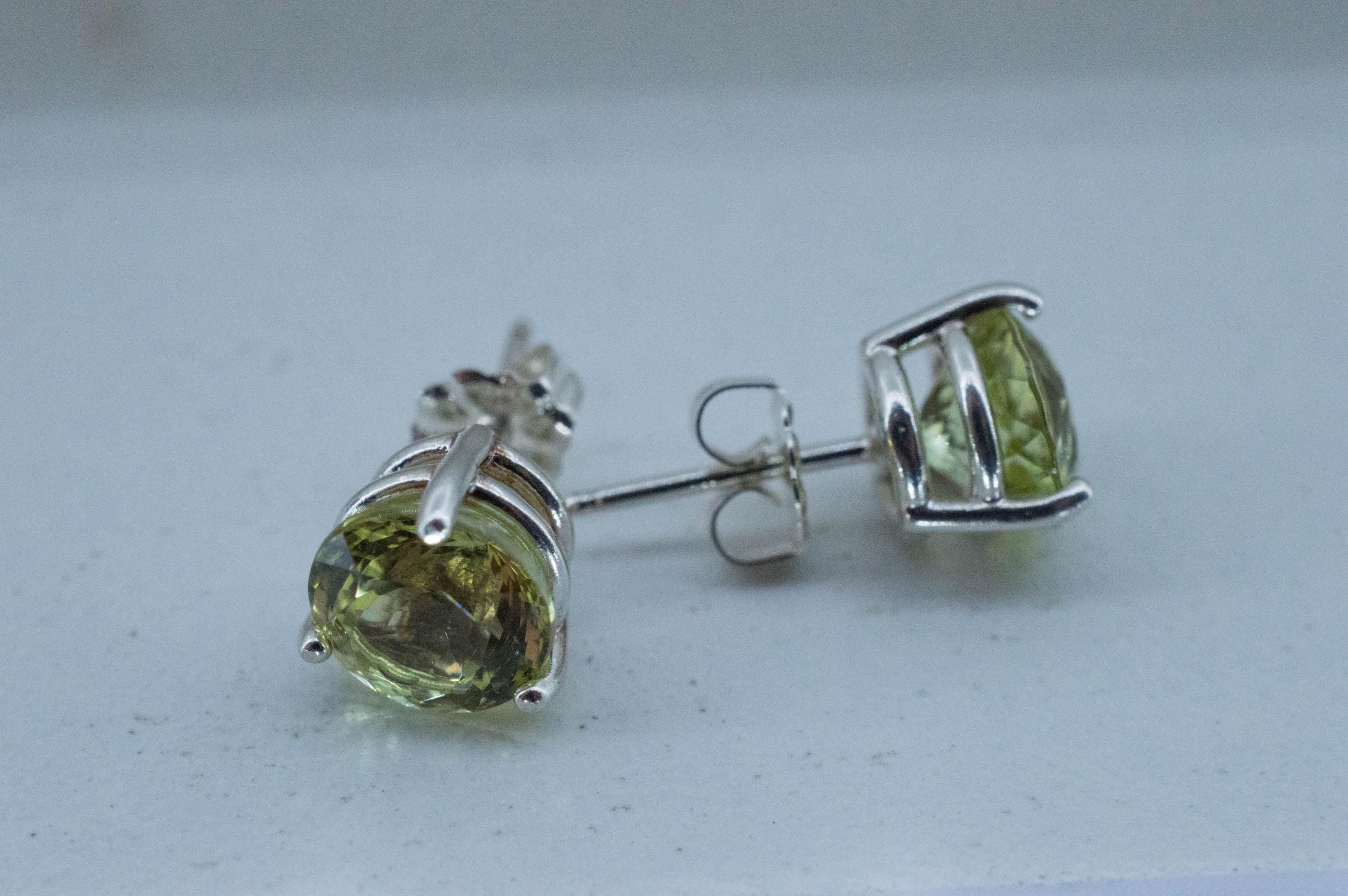 Yellow Apatite Earrings; Natural Untreated Mexico Apatite; 4.390cts