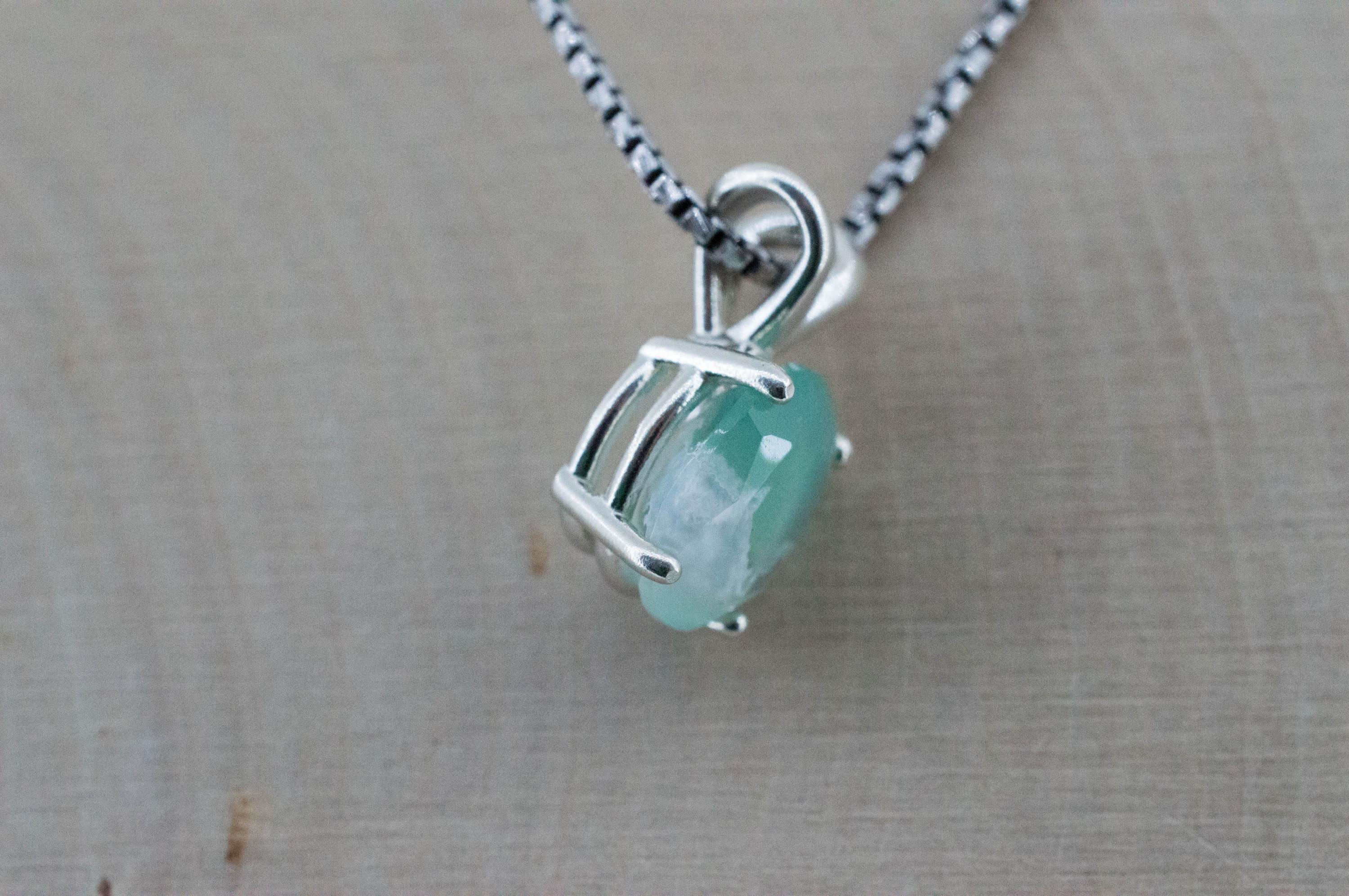Aquaprase Pendant; Natural Untreated African Aquaprase™; 2.430cts
