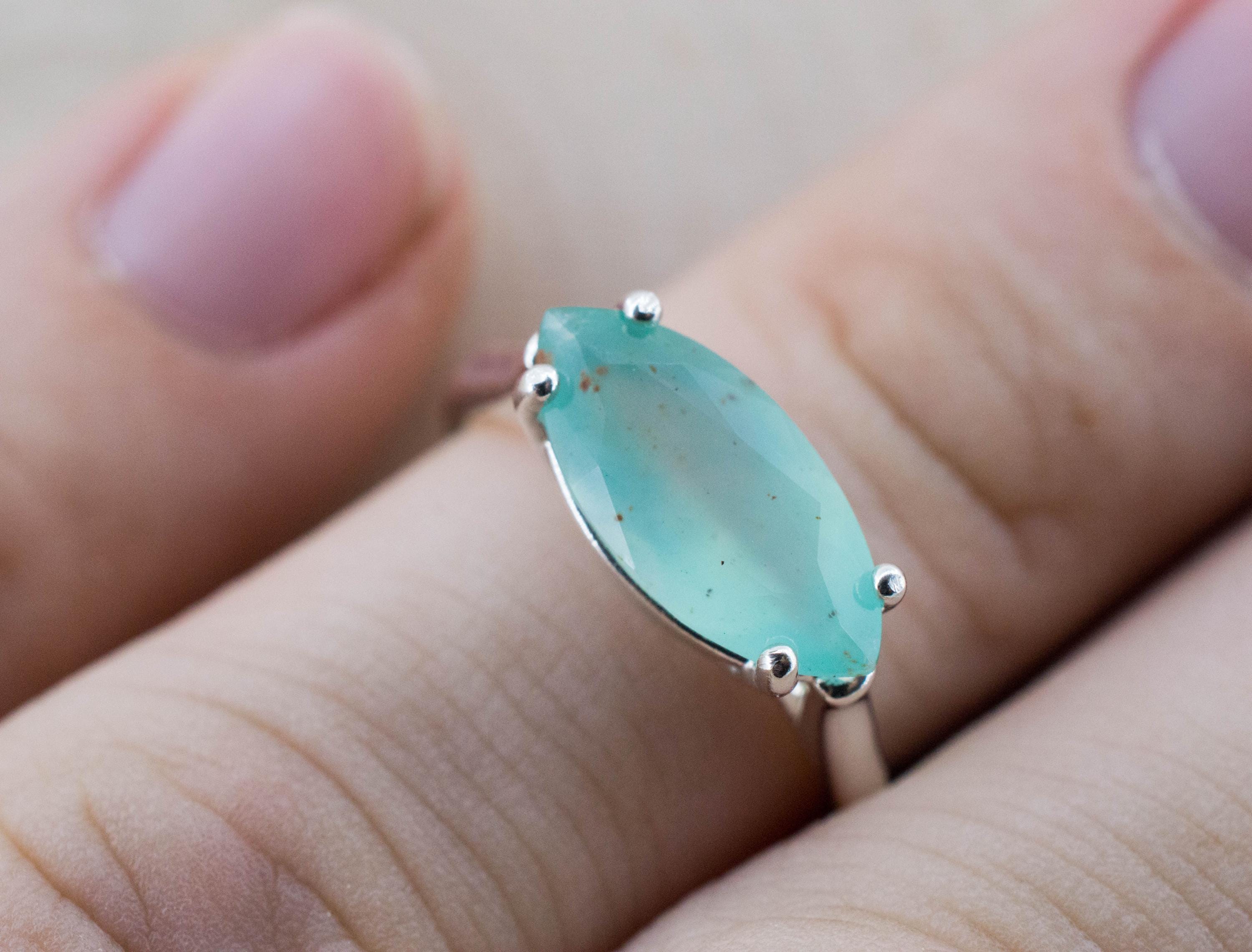 Aquaprase Ring, Natural Untreated African Aquaprase™; 2.090cts
