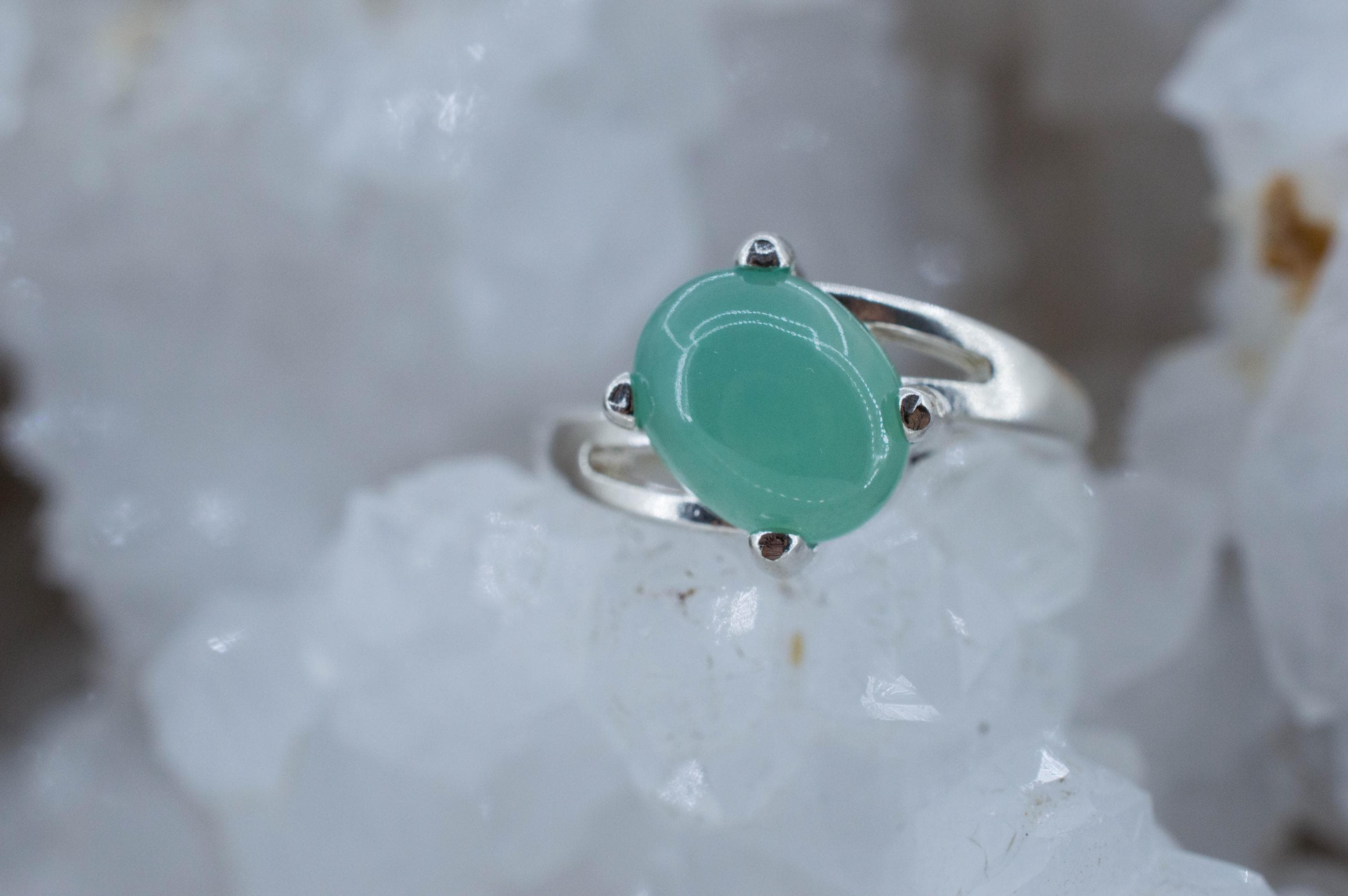 Aquaprase Ring, Natural Untreated African Aquaprase™; 2.660cts