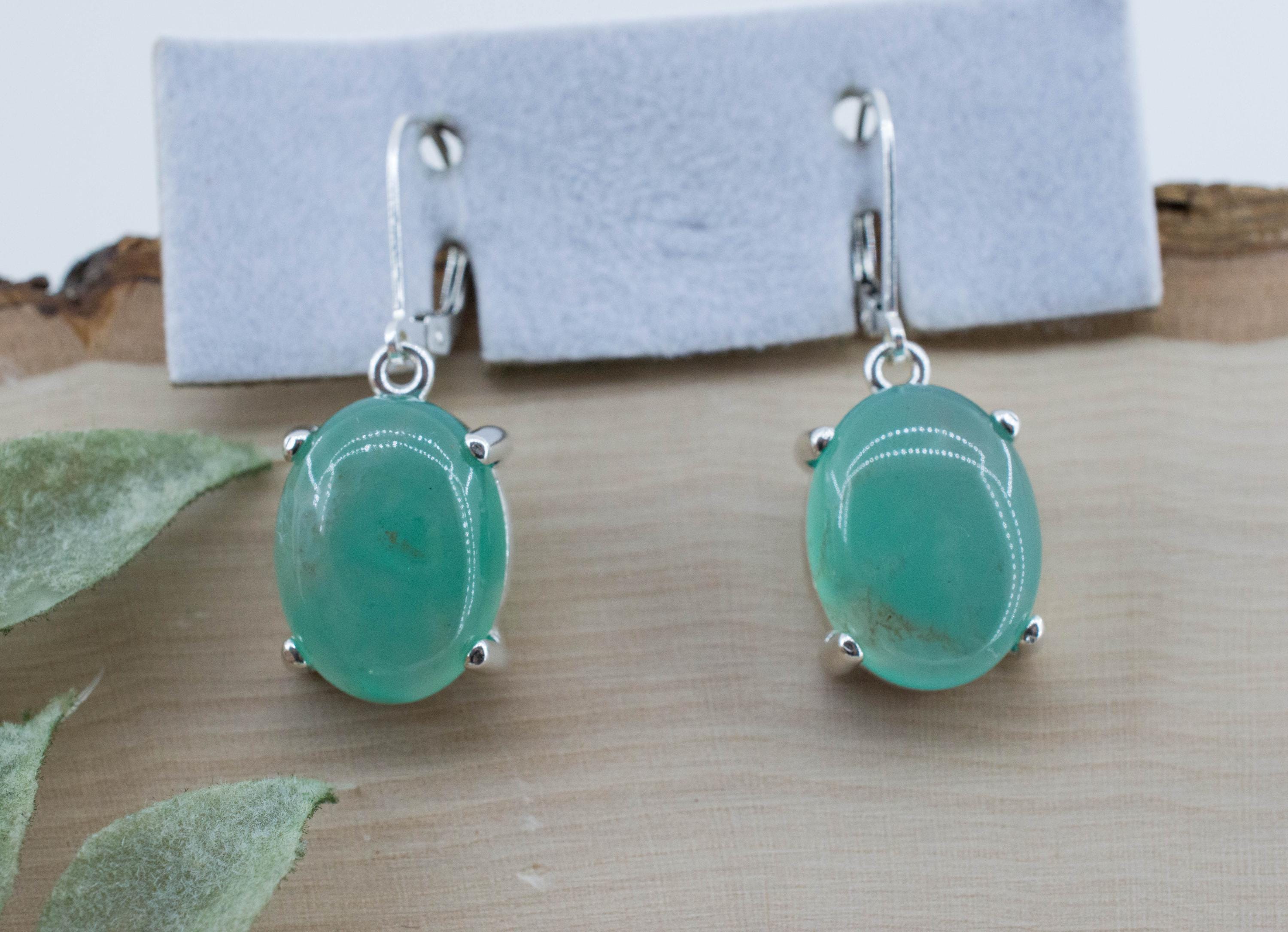 Aquaprase Earrings; Natural Untreated African Aquaprase™; 18.500cts