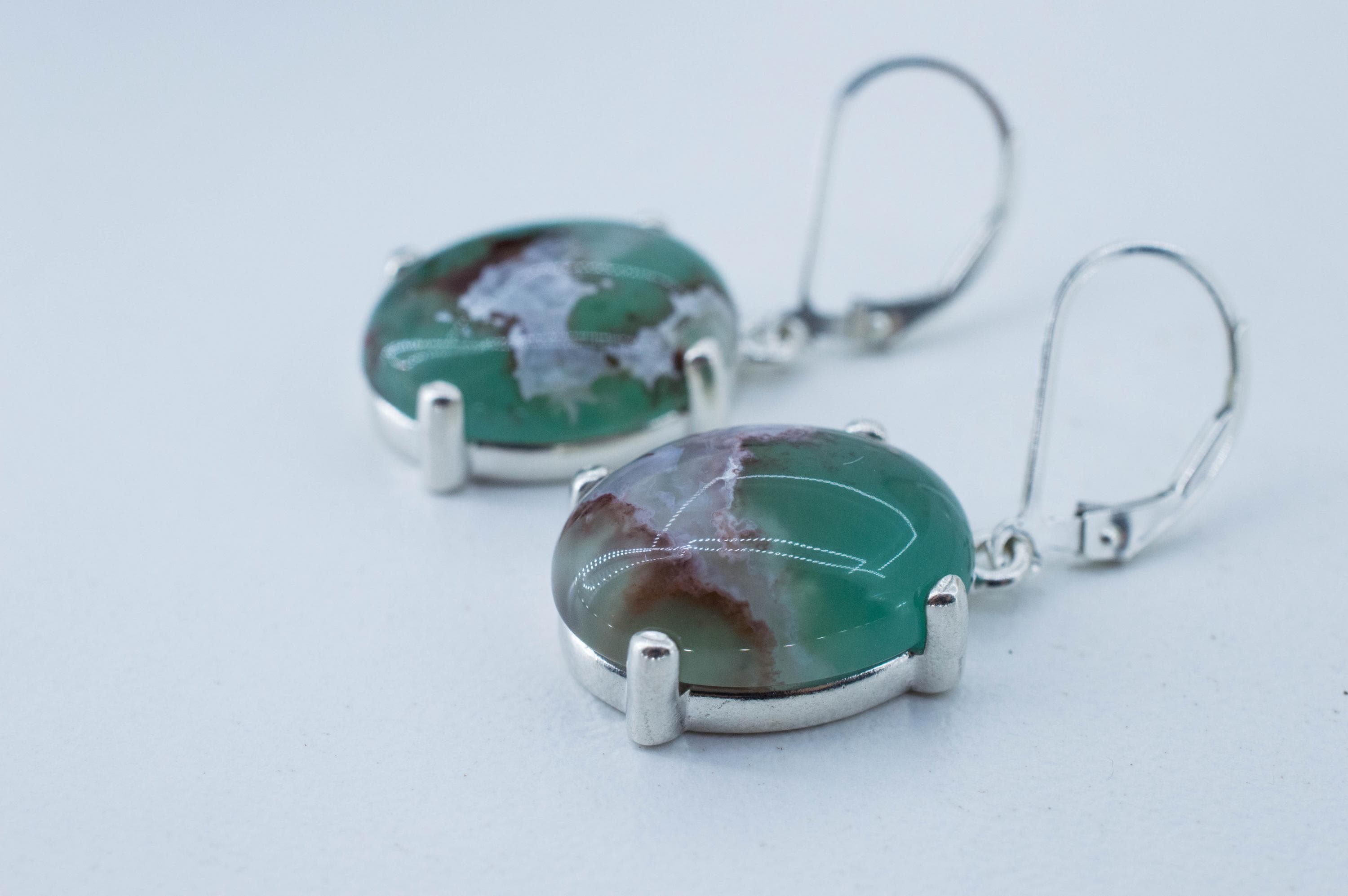 Aquaprase Earrings; Natural Untreated African Aquaprase™; 20.480cts