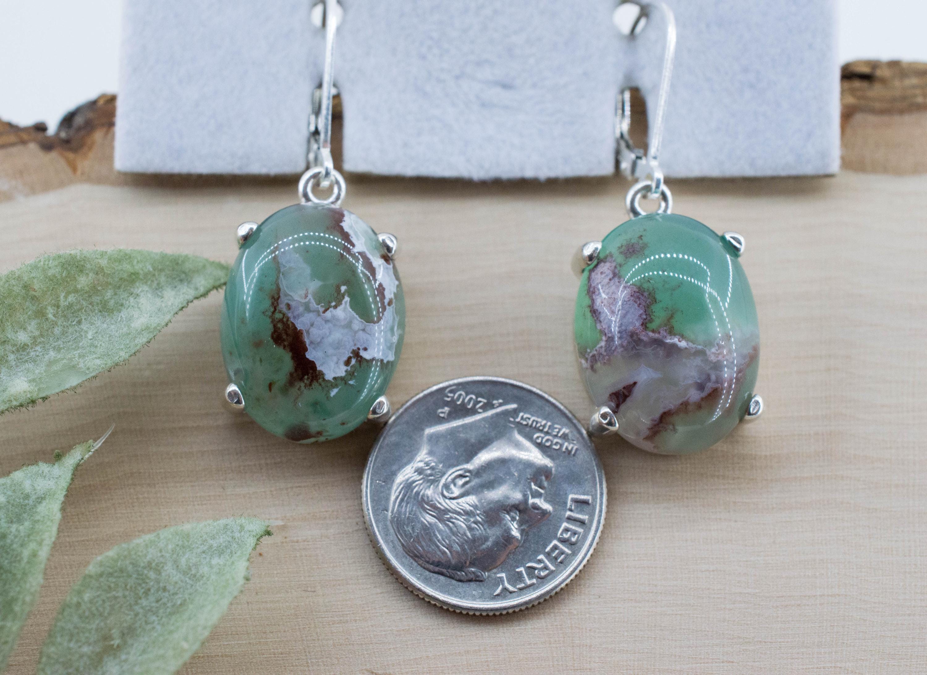 Aquaprase Earrings; Natural Untreated African Aquaprase™; 20.480cts