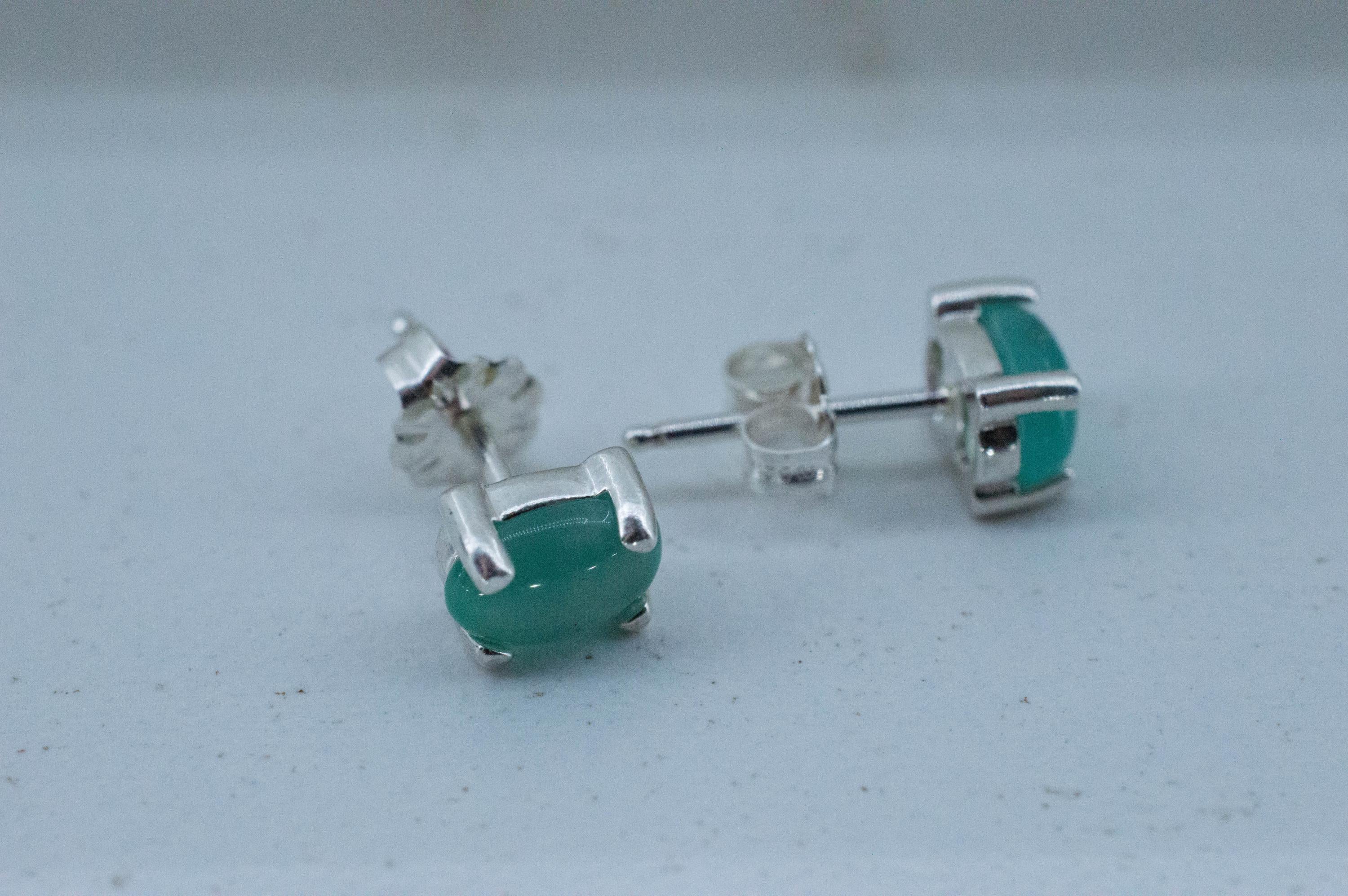 Aquaprase Earrings; Natural Untreated African Aquaprase™; 1.395cts