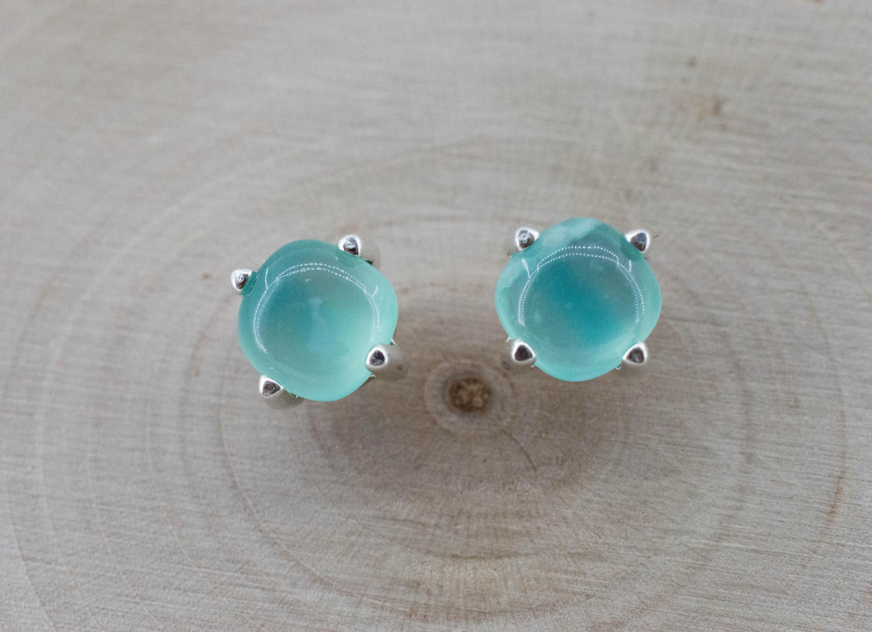 Aquaprase Earrings; Natural Untreated African Aquaprase™; 1.685cts