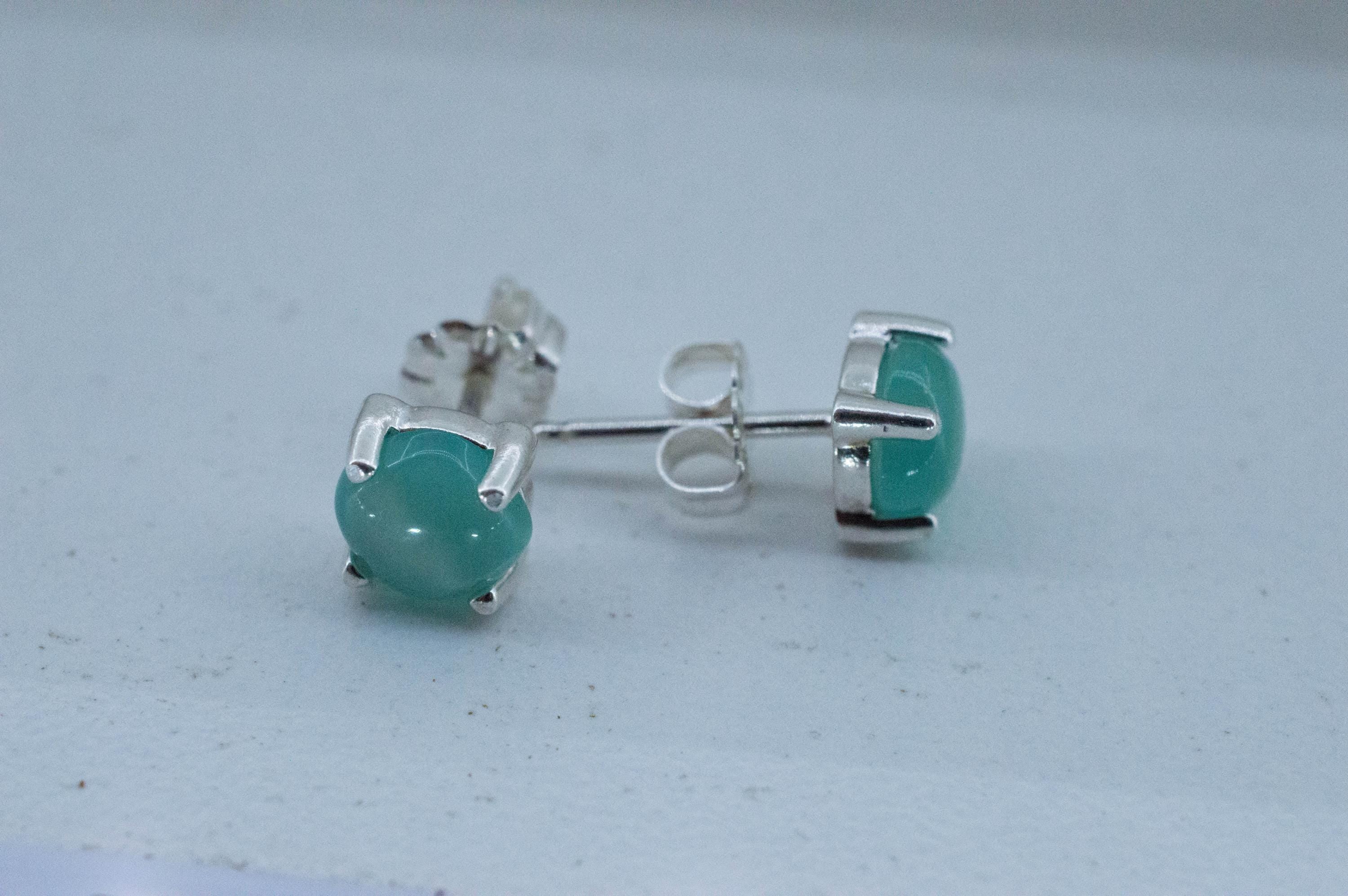 Aquaprase Earrings; Natural Untreated African Aquaprase™; 1.685cts