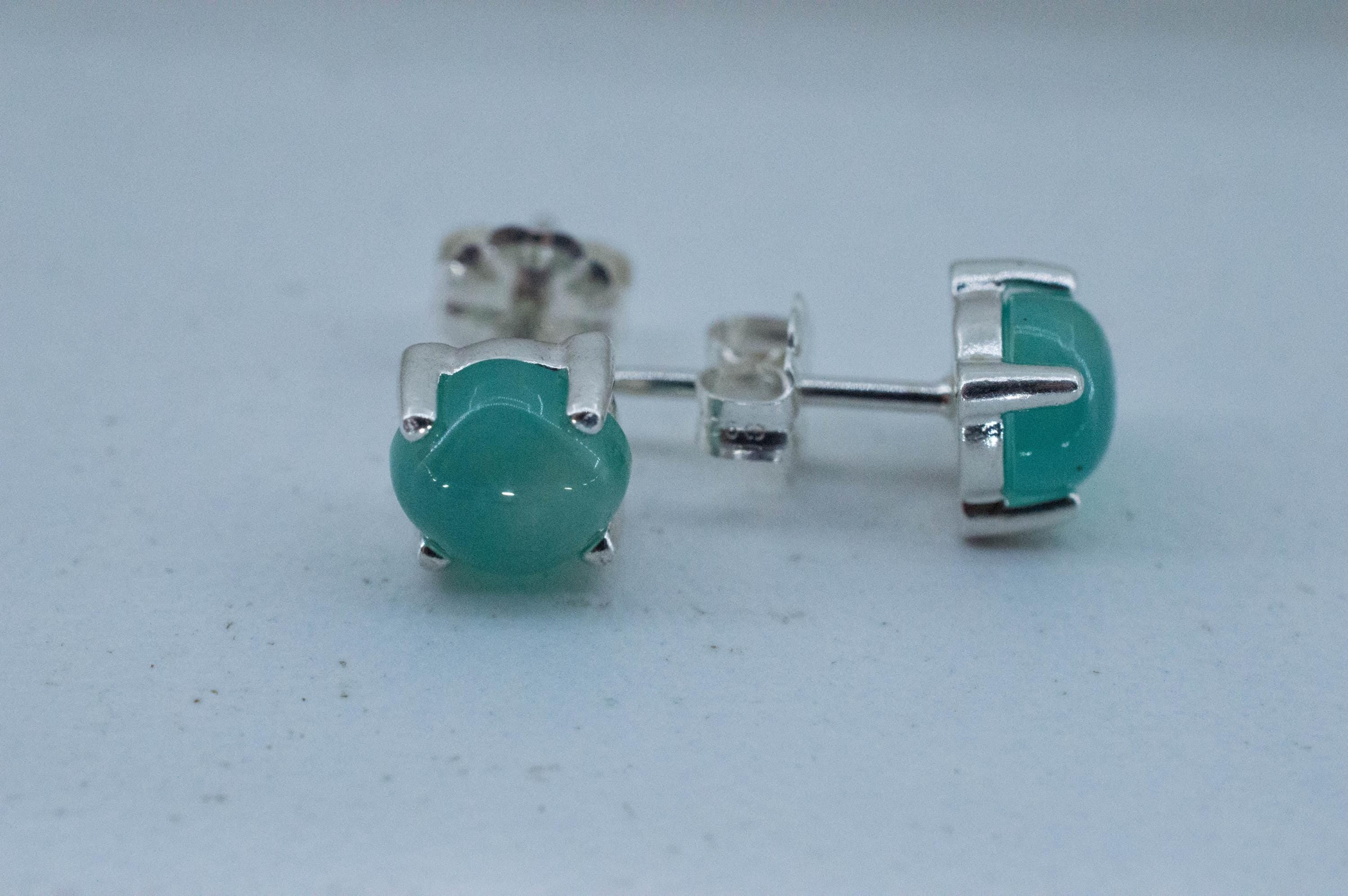 Aquaprase Earrings; Natural Untreated African Aquaprase™; 1.975cts