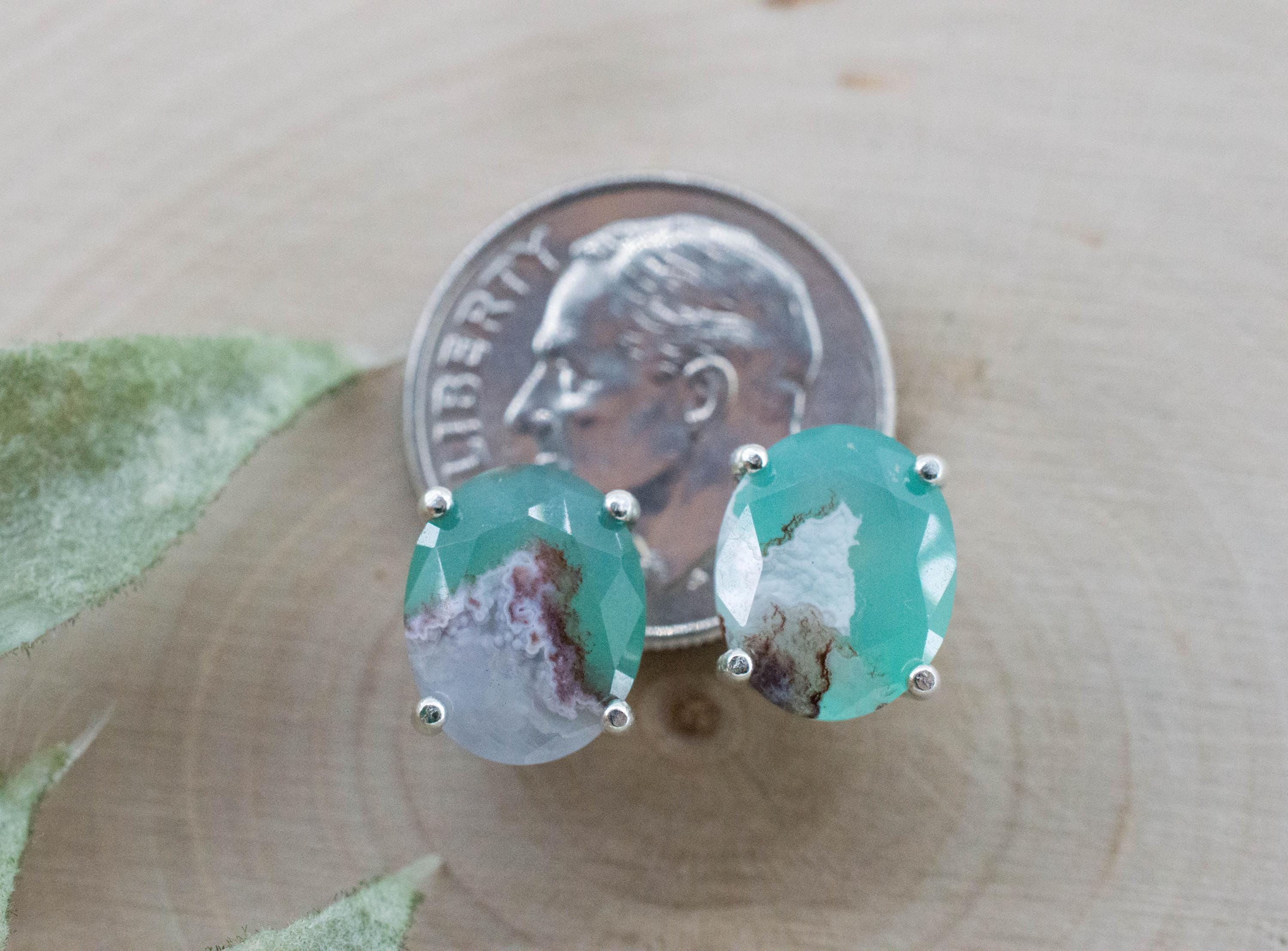 Aquaprase Earrings; Natural Untreated African Aquaprase™; 4.540cts