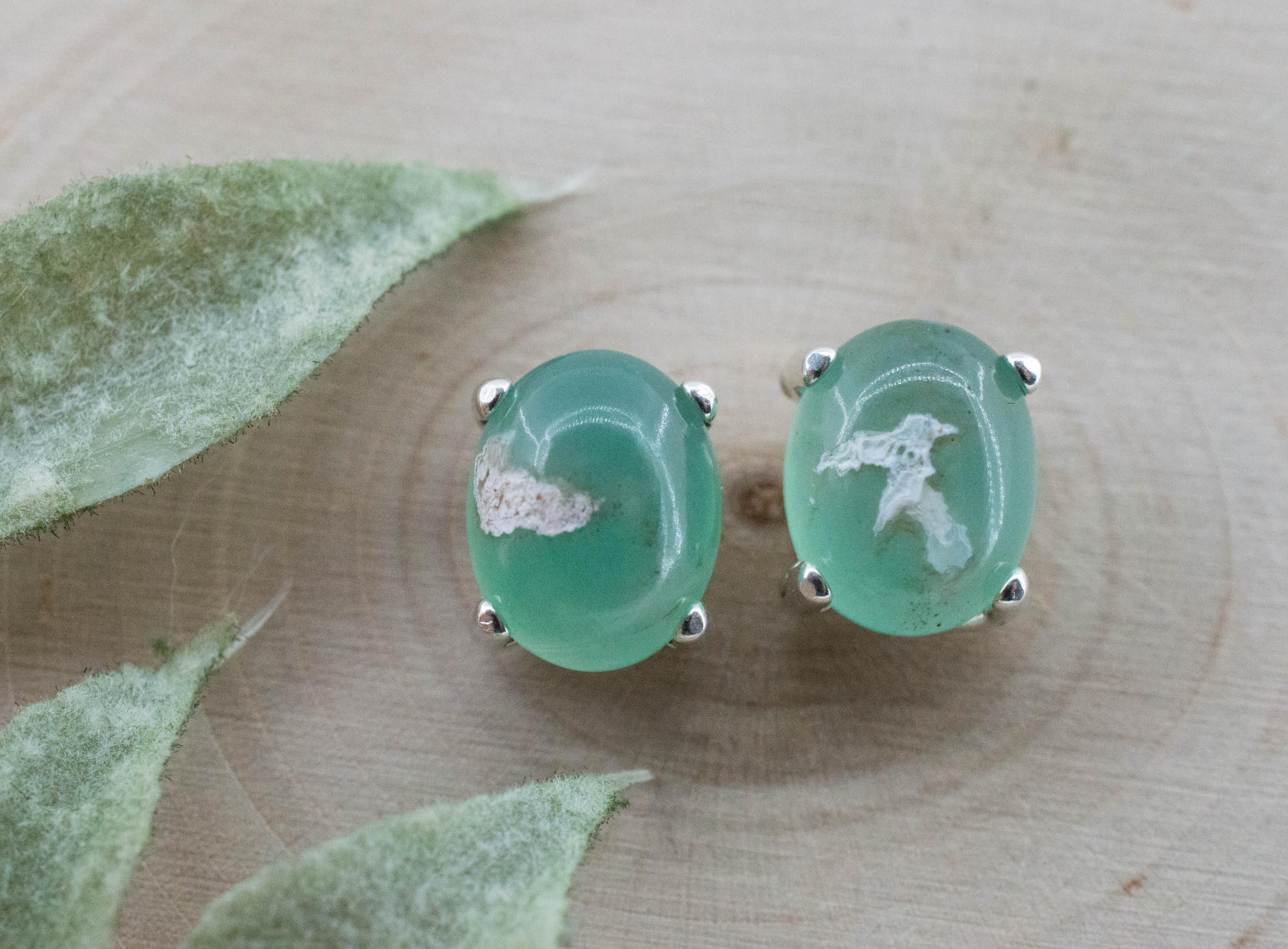 Aquaprase Earrings; Natural Untreated African Aquaprase™; 5.580cts