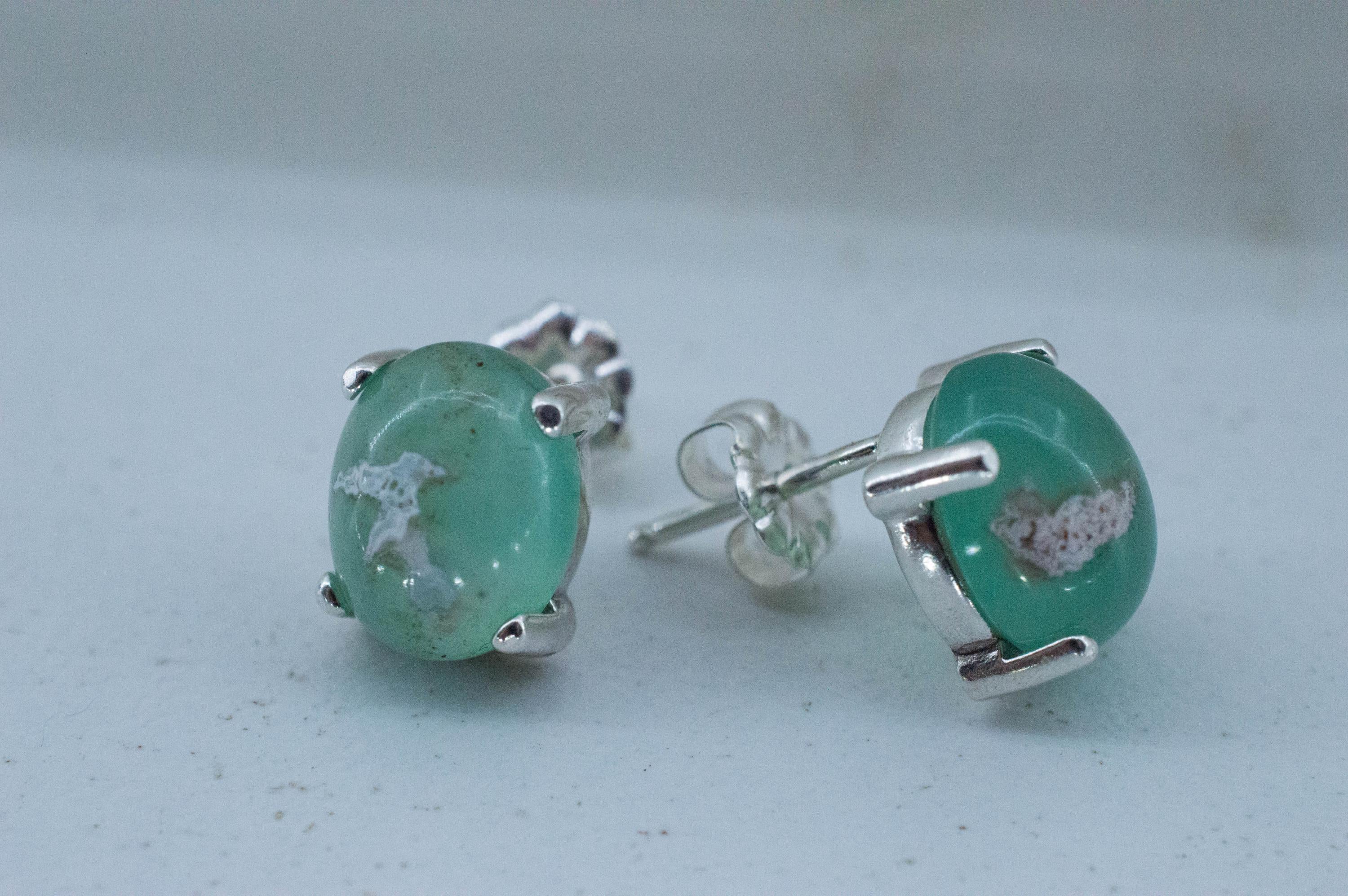 Aquaprase Earrings; Natural Untreated African Aquaprase™; 5.580cts