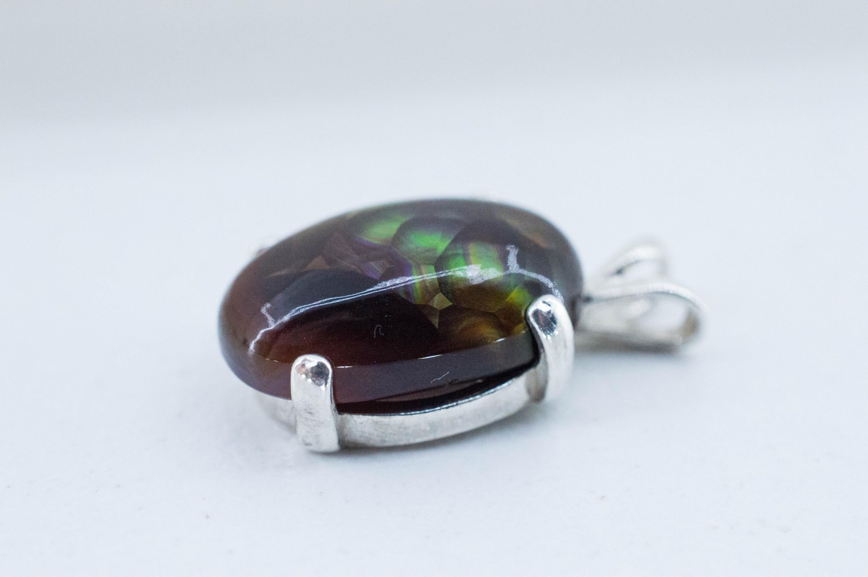 Fire Agate Pendant; Natural Untreated Mexico Agate; 5.575cts