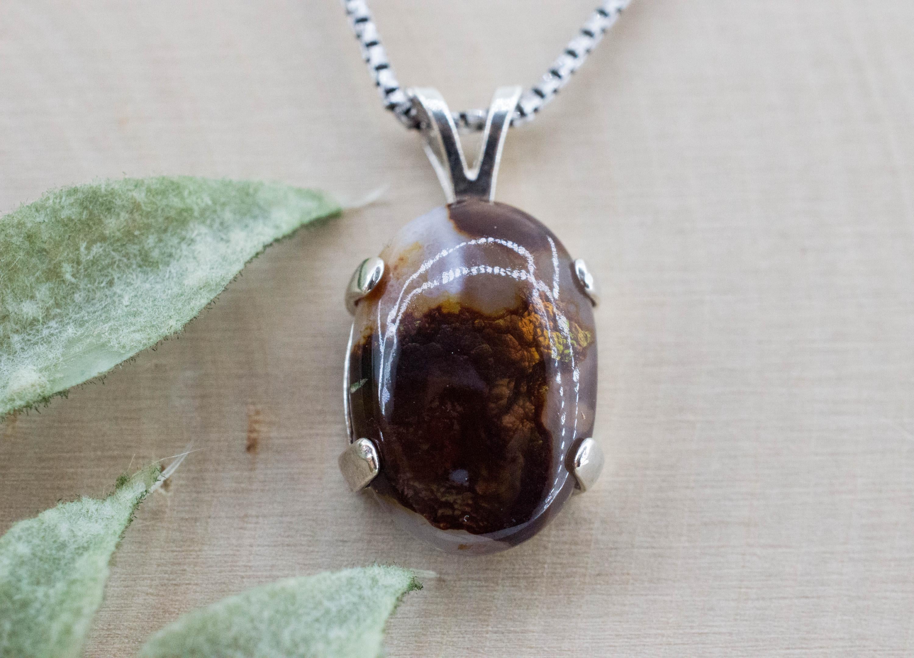 Fire Agate Pendant; Natural Untreated Mexico Agate; 9.525cts
