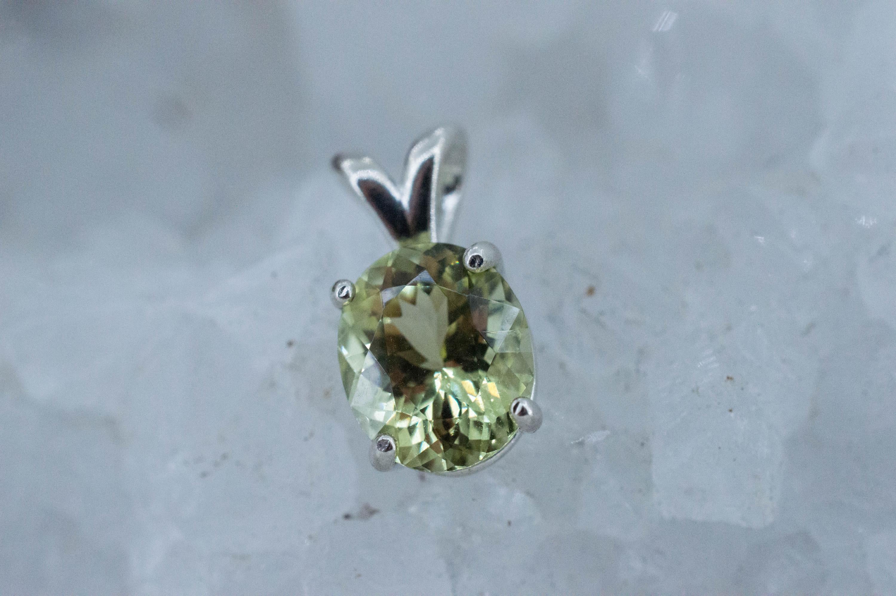 Yellow Apatite Pendant; Natural Untreated Mexico Apatite; 2.615cts