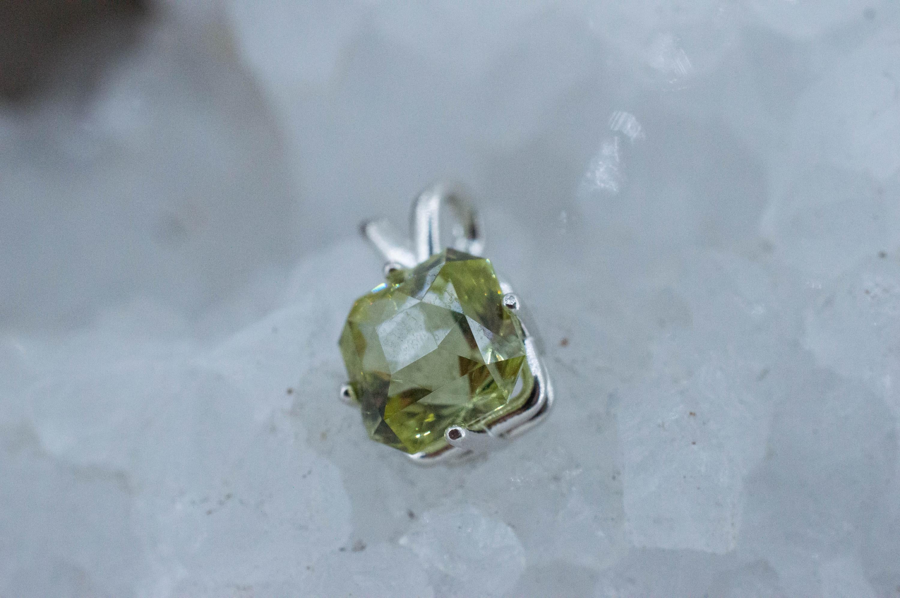 Yellow Apatite Pendant; Natural Untreated Mexico Apatite; 3.460cts
