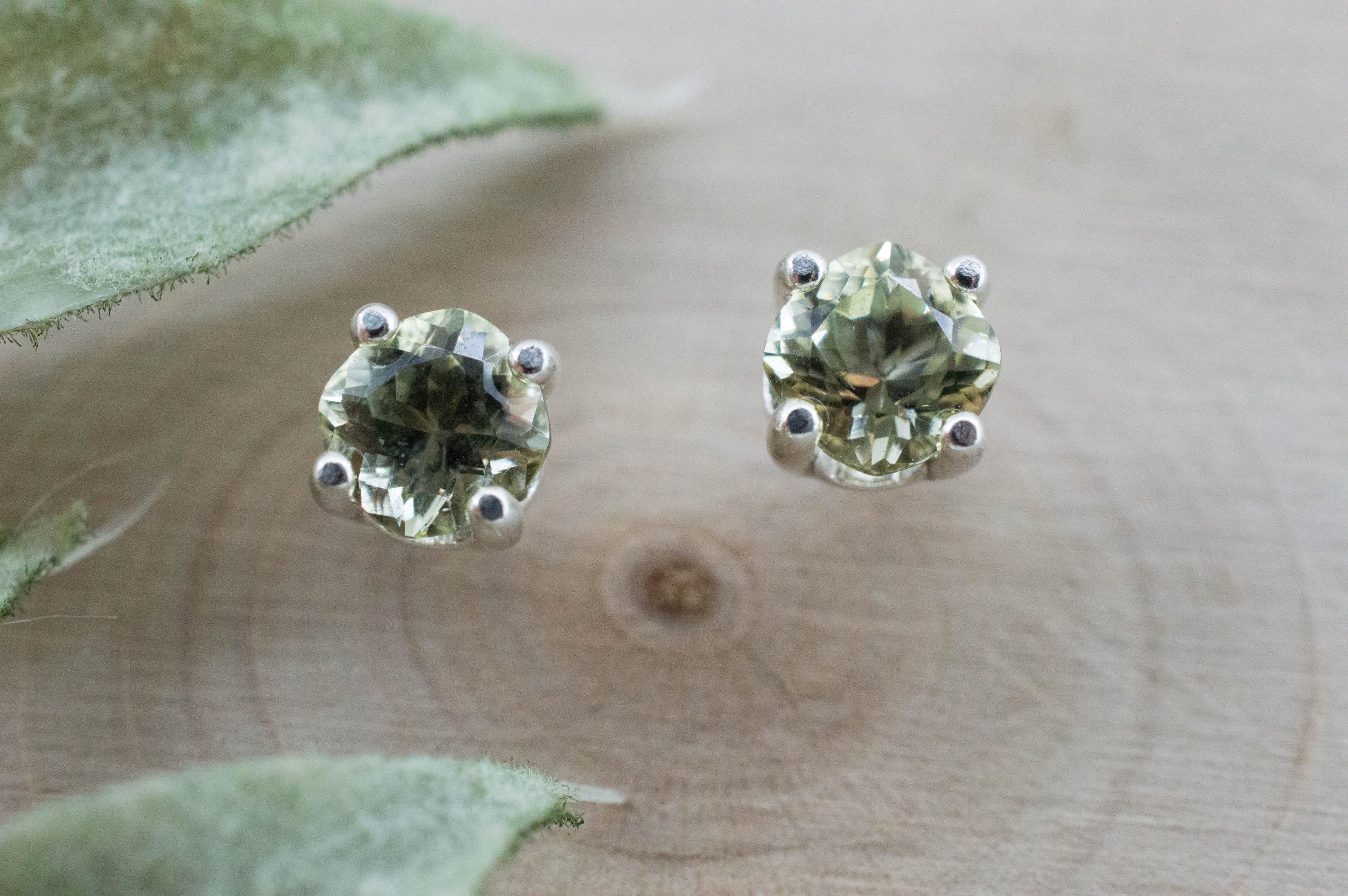 Yellow Apatite Earrings; Natural Untreated Mexico Apatite; 1.160cts