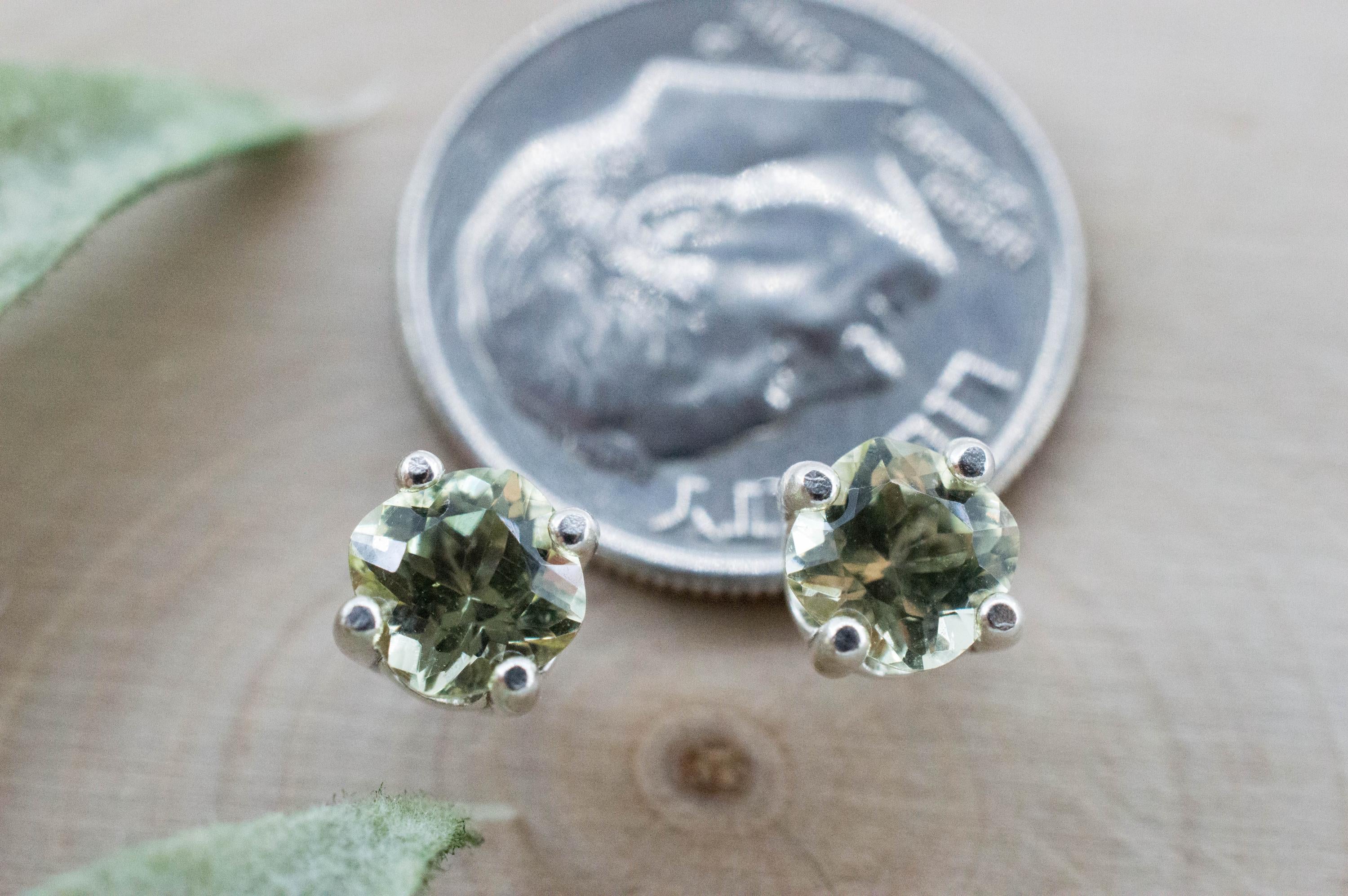 Yellow Apatite Earrings; Natural Untreated Mexico Apatite; 1.150cts