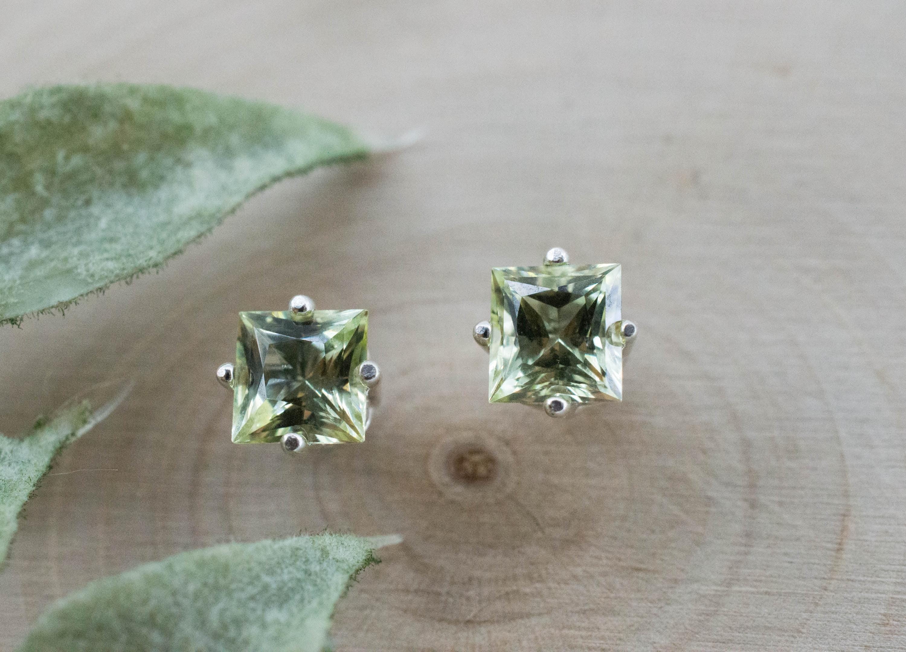 Yellow Apatite Earrings; Natural Untreated Mexico Apatite; 1.625cts