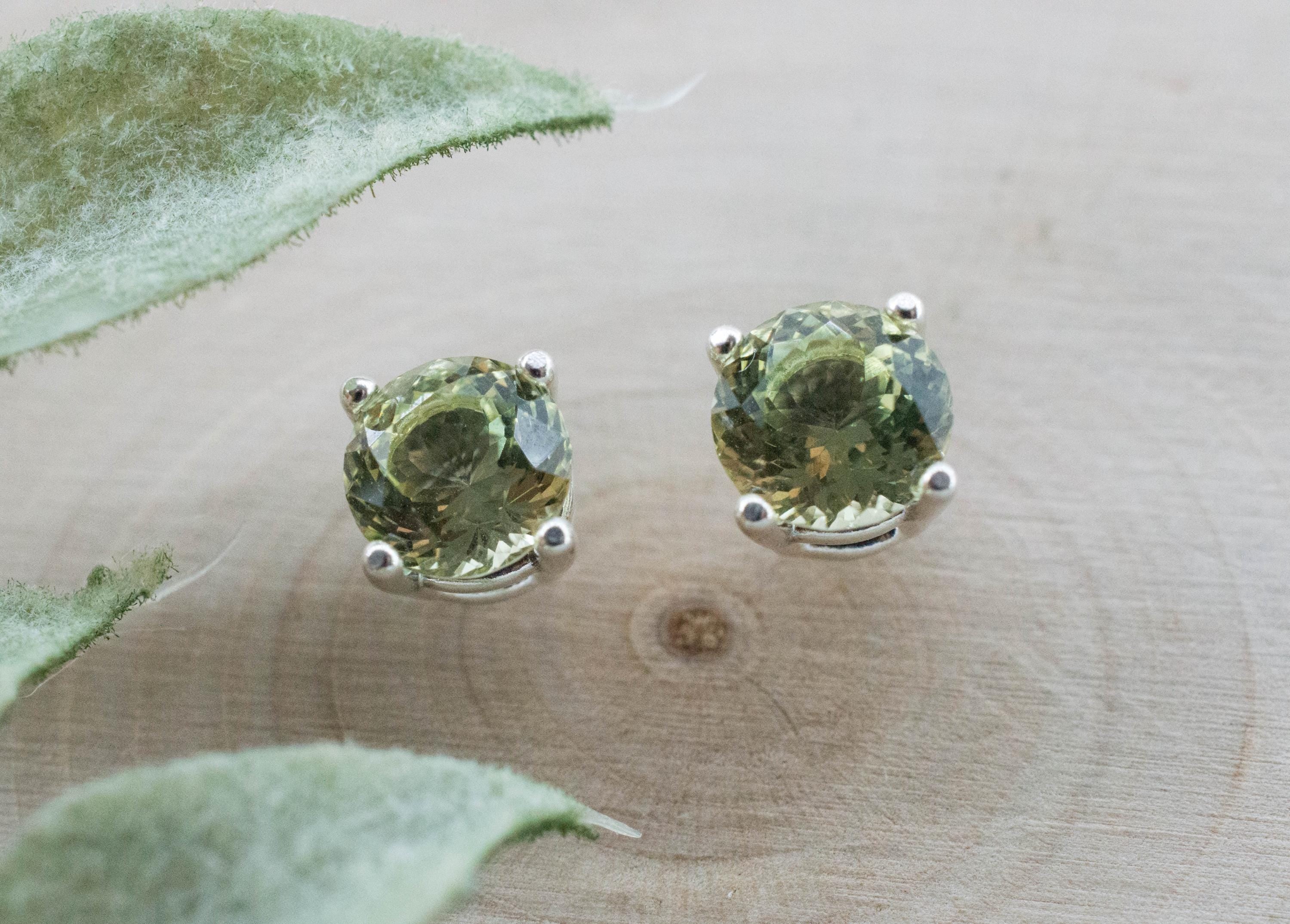 Yellow Apatite Earrings; Natural Untreated Mexico Apatite; 2.075cts