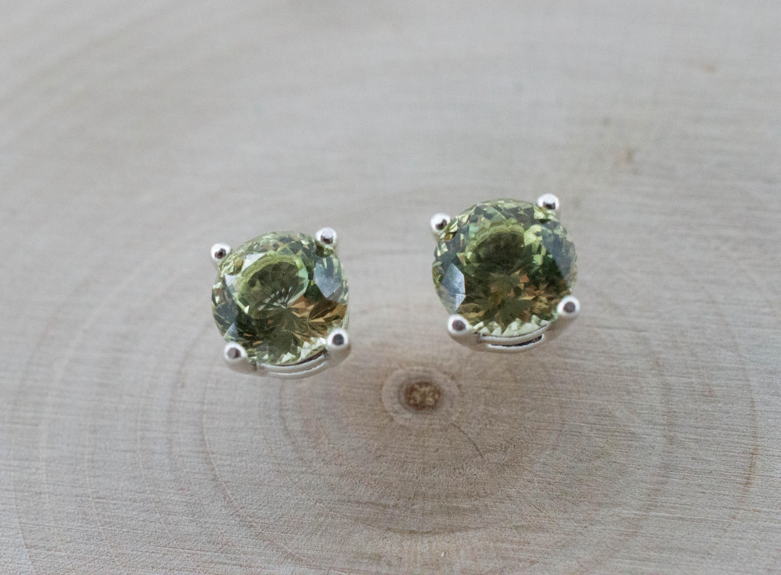 Yellow Apatite Earrings; Natural Untreated Mexico Apatite; 2.075cts