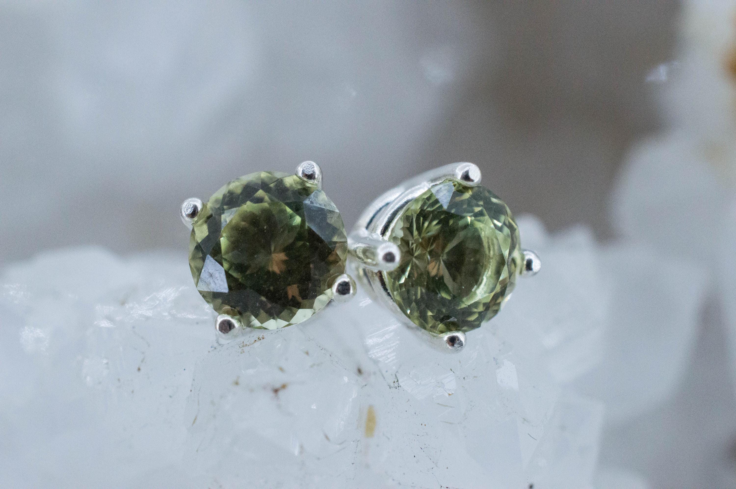Yellow Apatite Earrings; Natural Untreated Mexico Apatite; 2.075cts