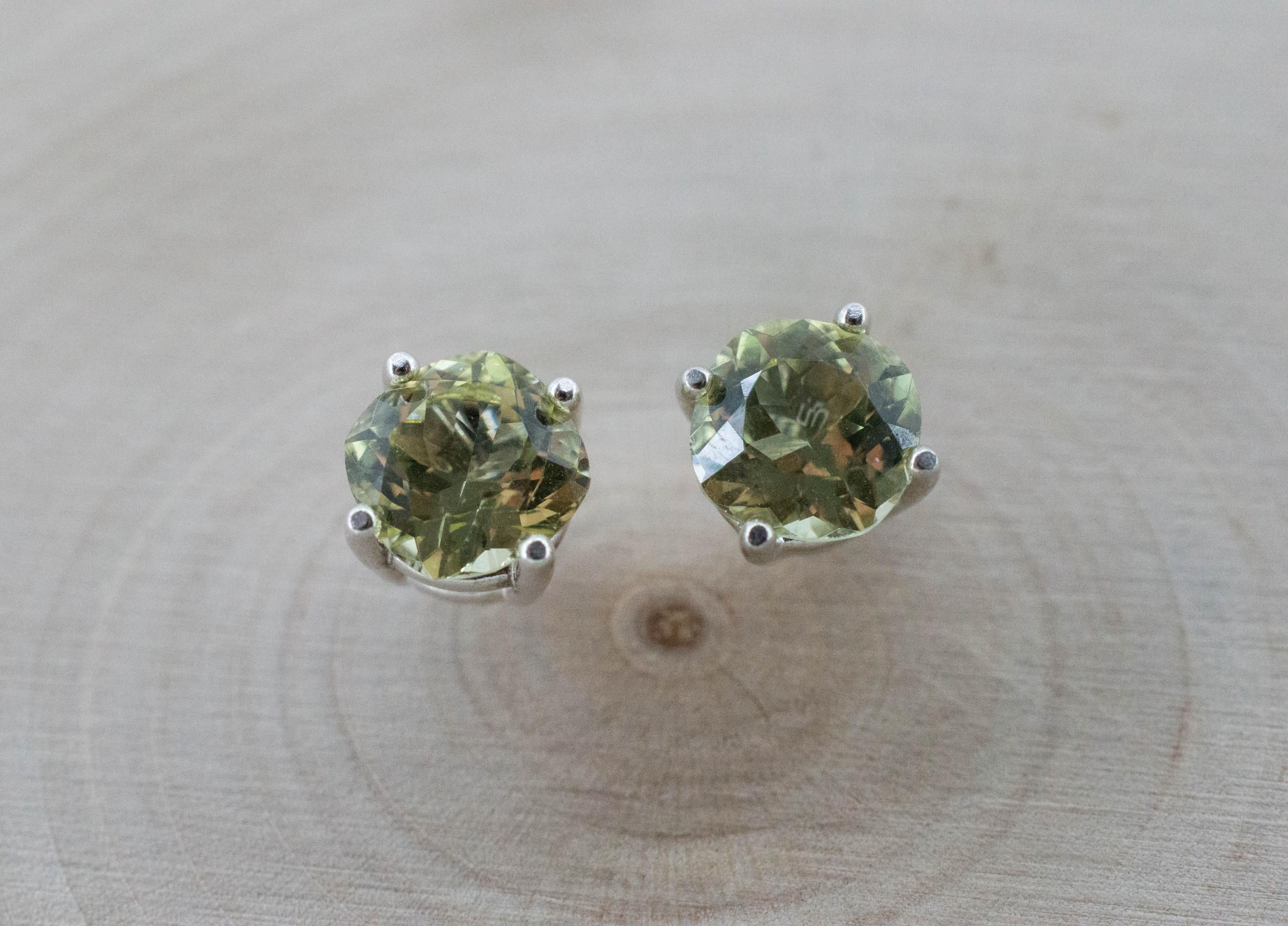 Yellow Apatite Earrings; Natural Untreated Mexico Apatite; 2.430cts