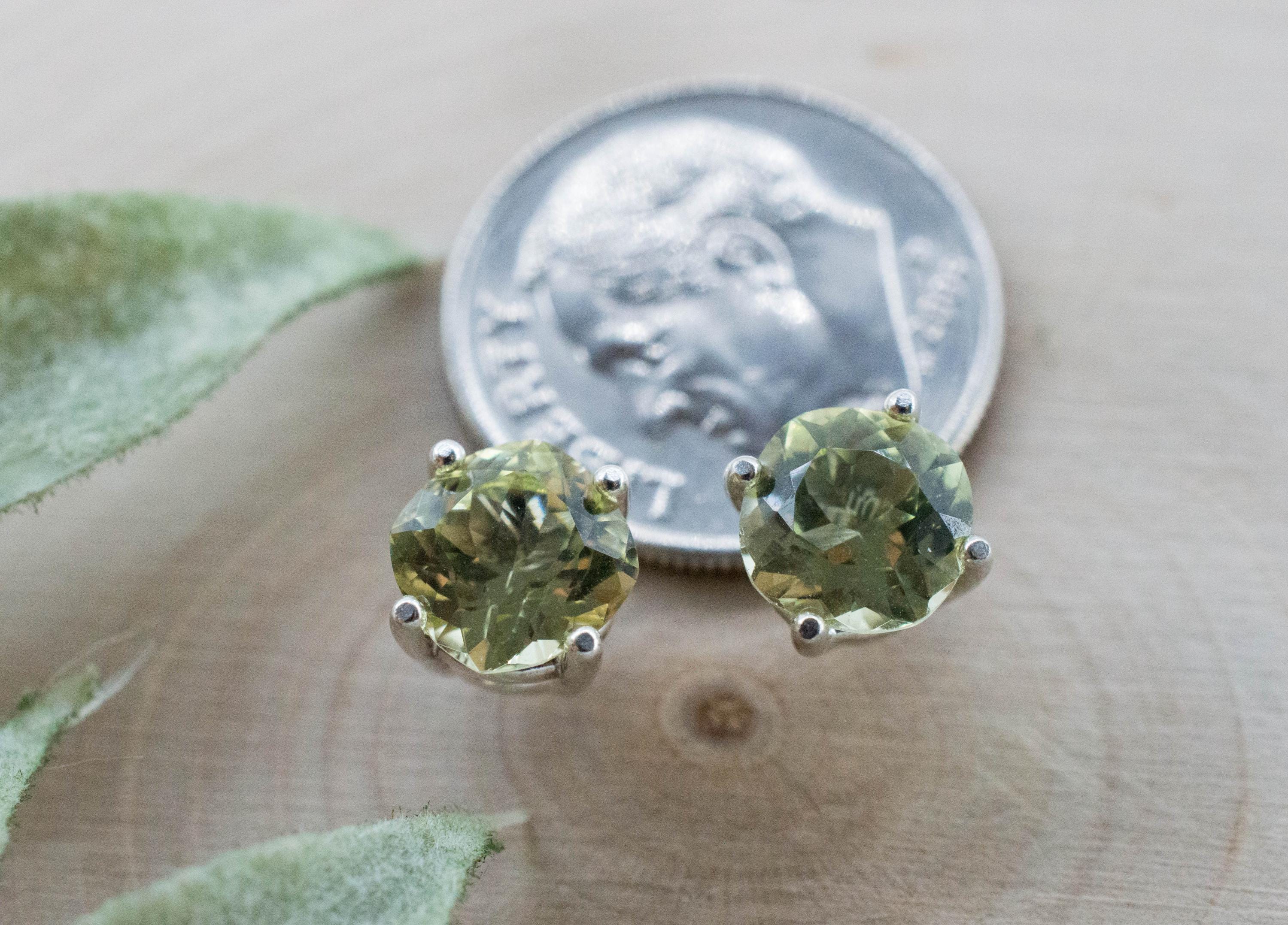 Yellow Apatite Earrings; Natural Untreated Mexico Apatite; 2.430cts