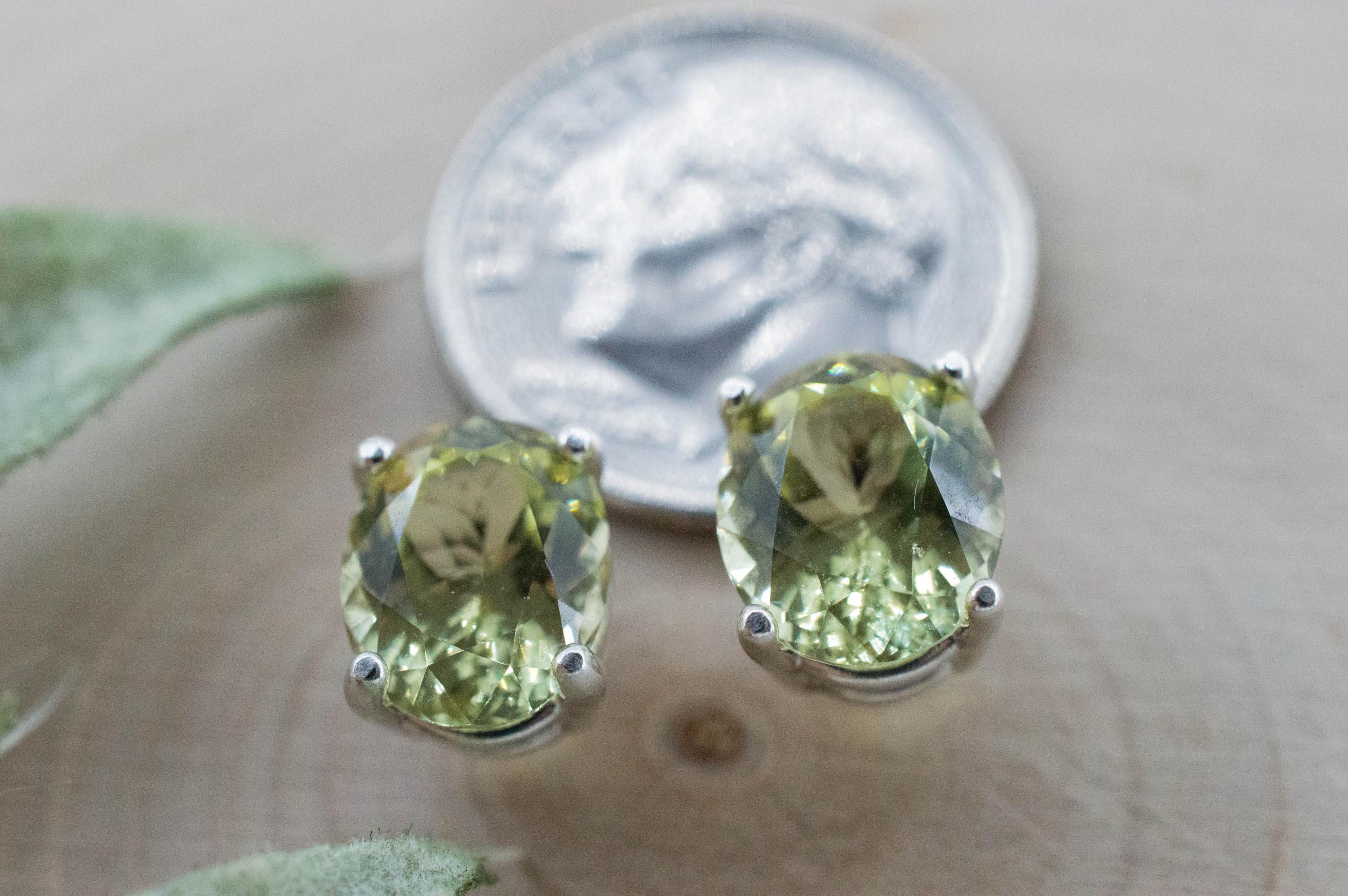 Yellow Apatite Earrings; Natural Untreated Mexico Apatite; 4.200cts