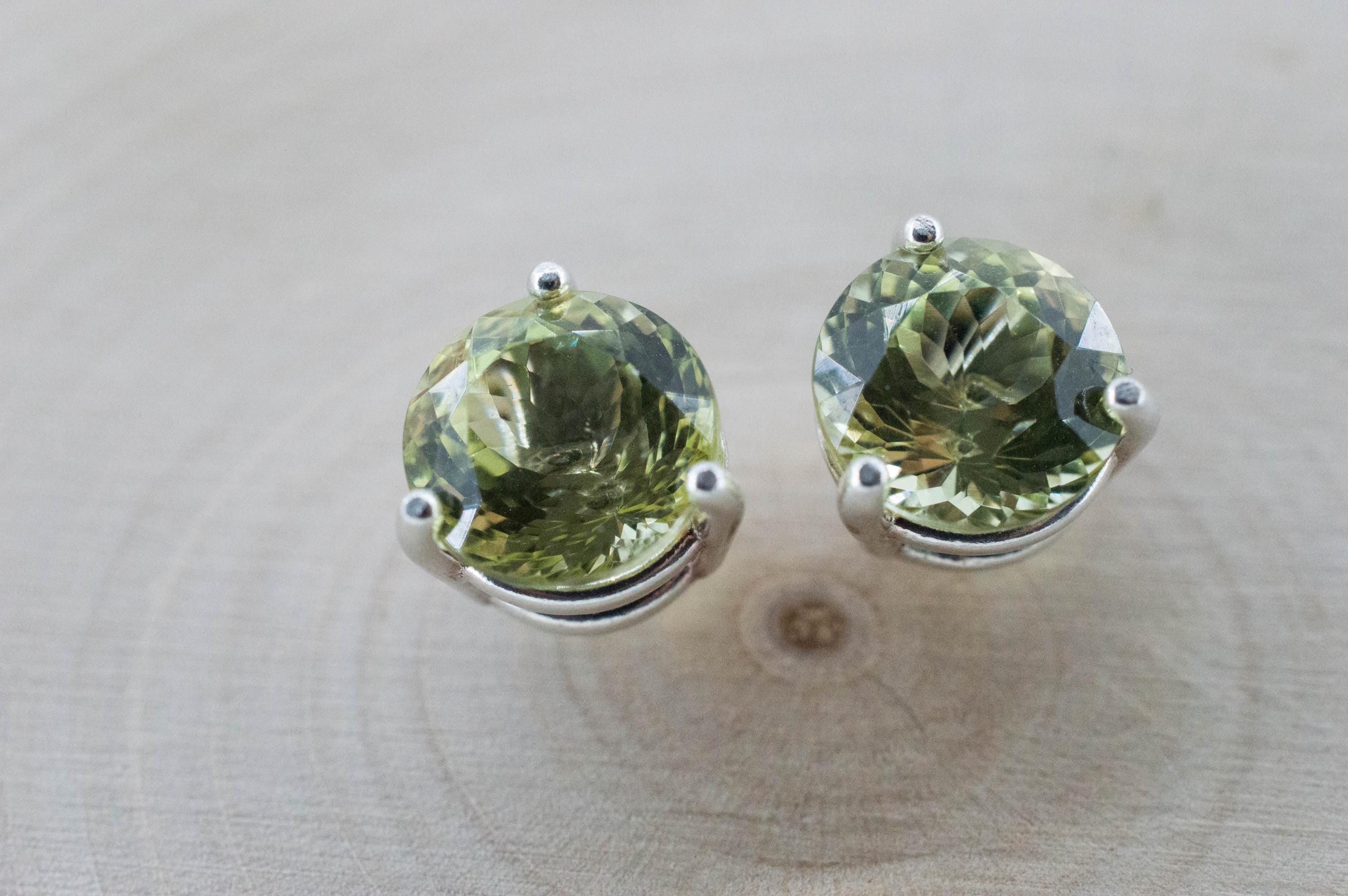 Yellow Apatite Earrings; Natural Untreated Mexico Apatite; 4.390cts