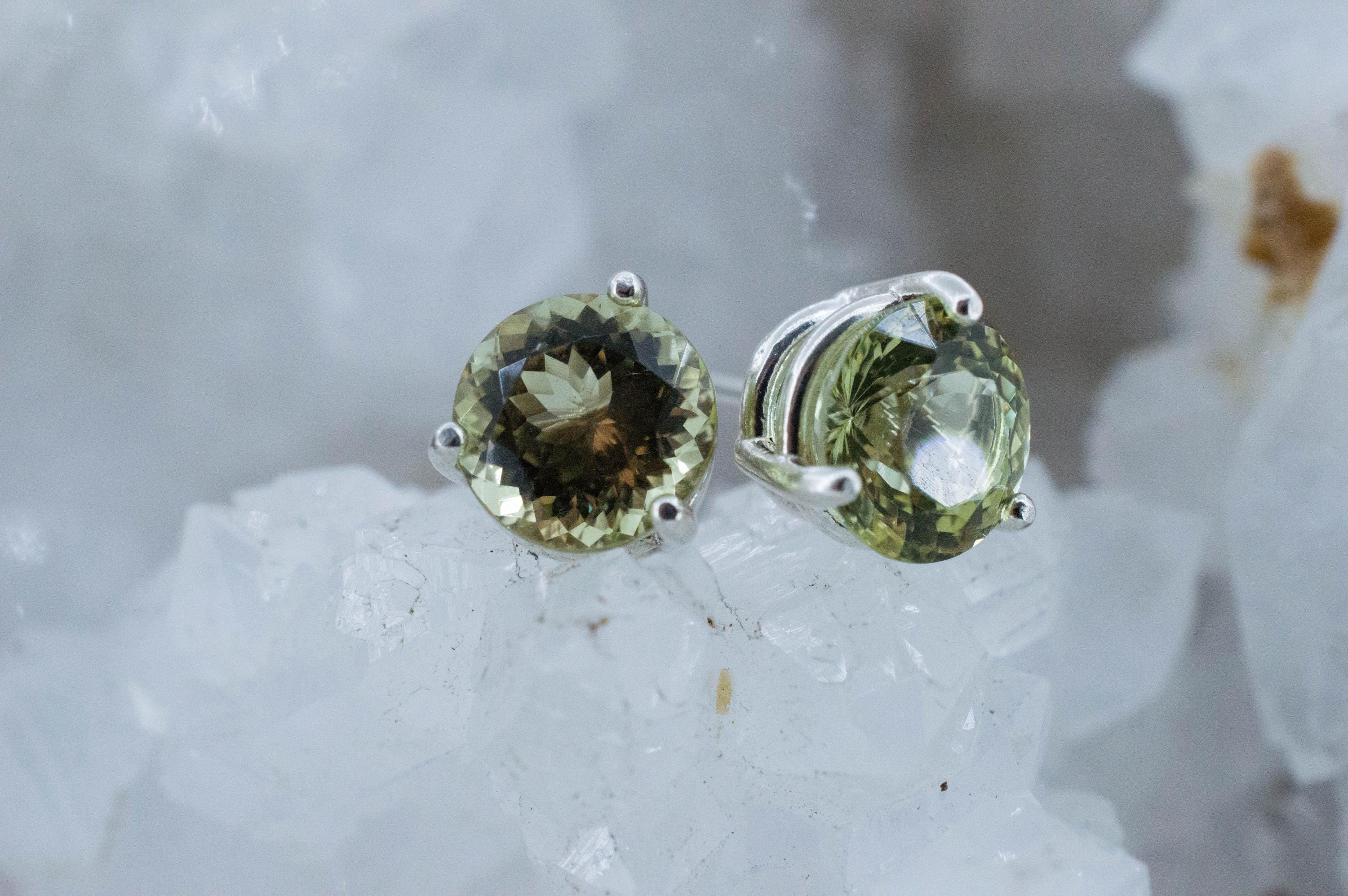 Yellow Apatite Earrings; Natural Untreated Mexico Apatite; 4.390cts