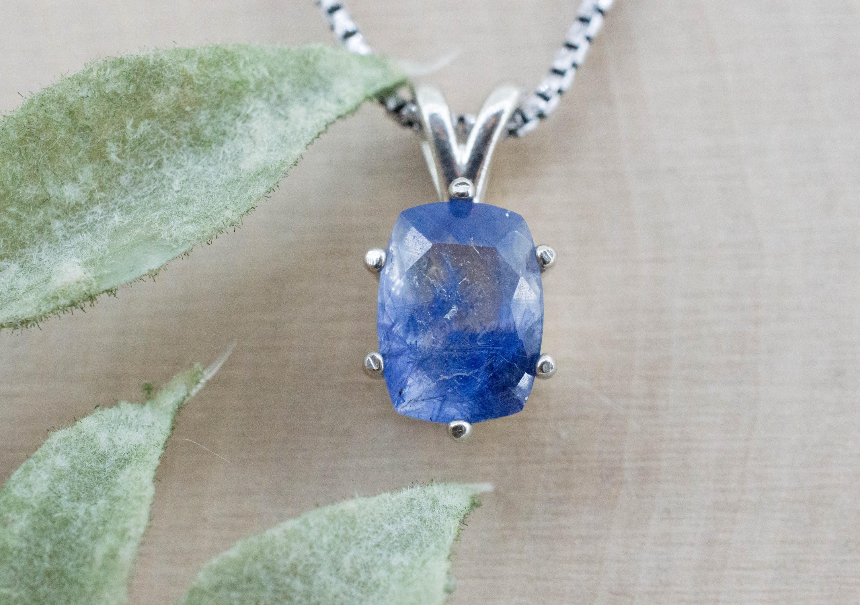 Dumortierite Quartz Pendant; Natural Untreated Brazil Dumortierite; 2.005cts